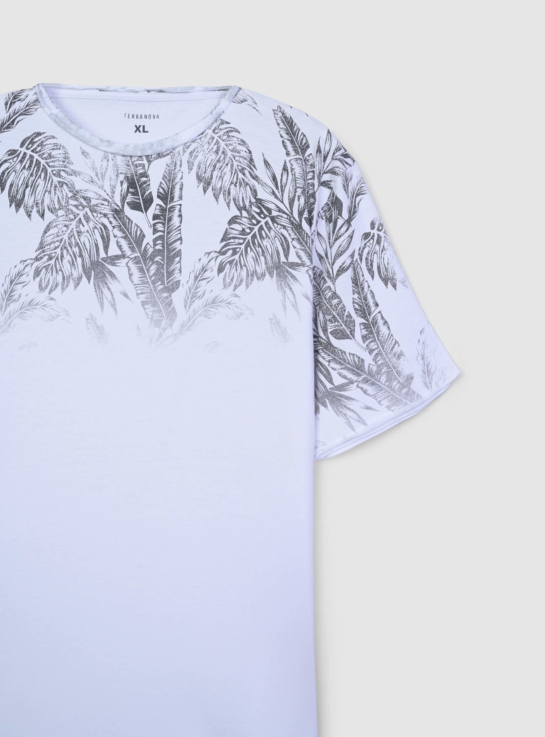 T-shirt con fantasia palme sulle spalle - Image 5