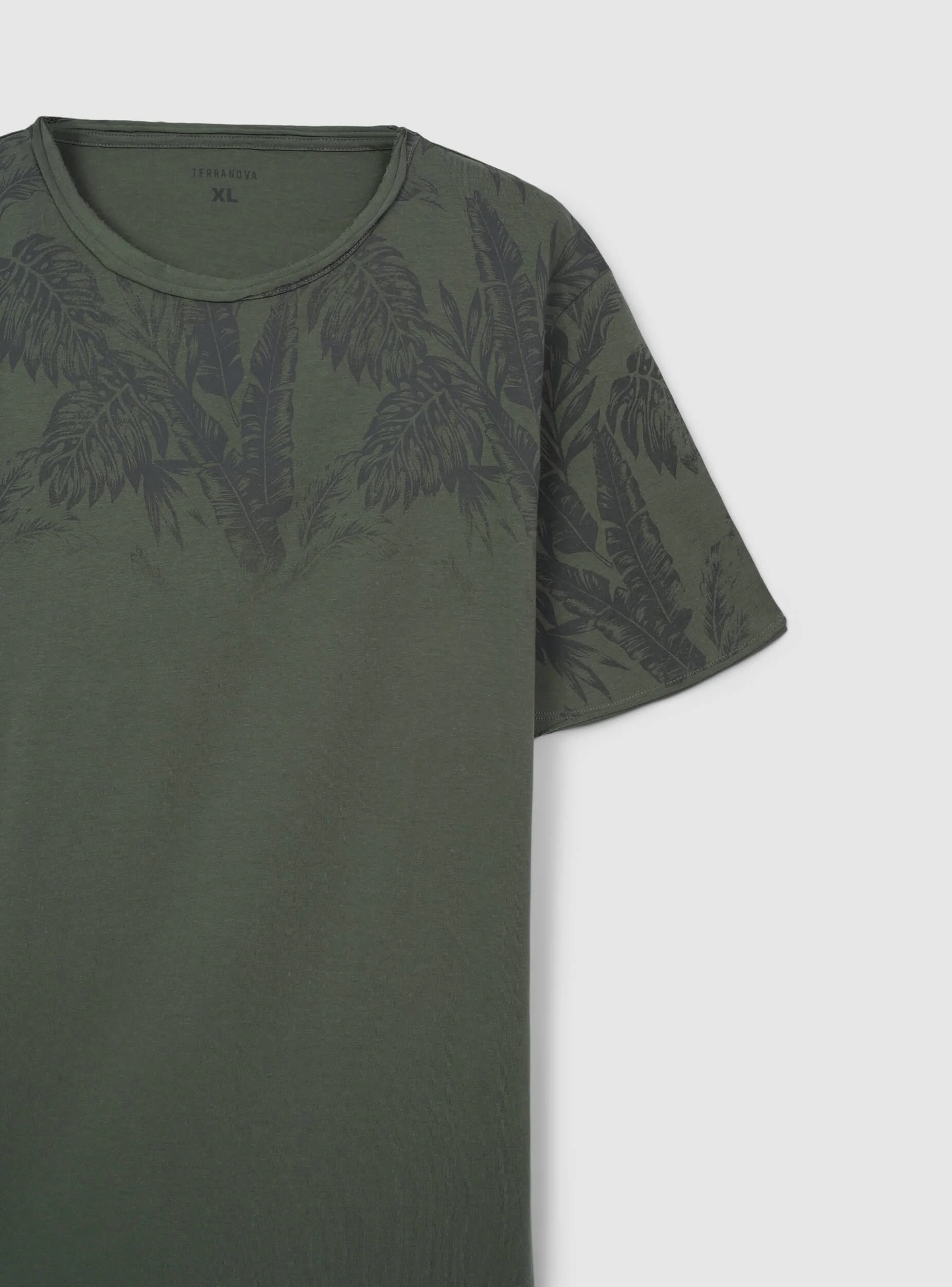T-shirt con fantasia palme sulle spalle - Image 6