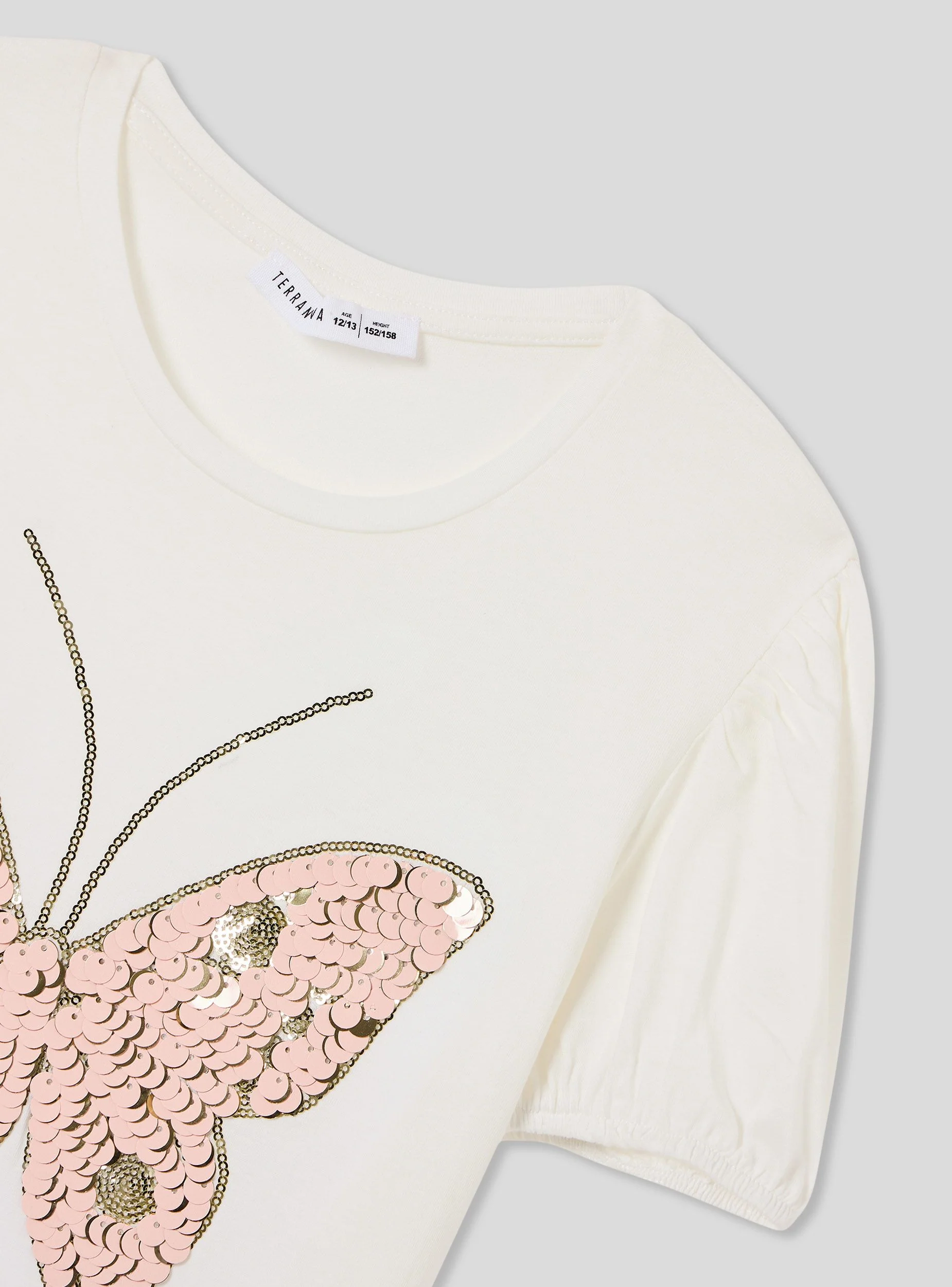 T-shirt con farfalla di paillettes - Image 5