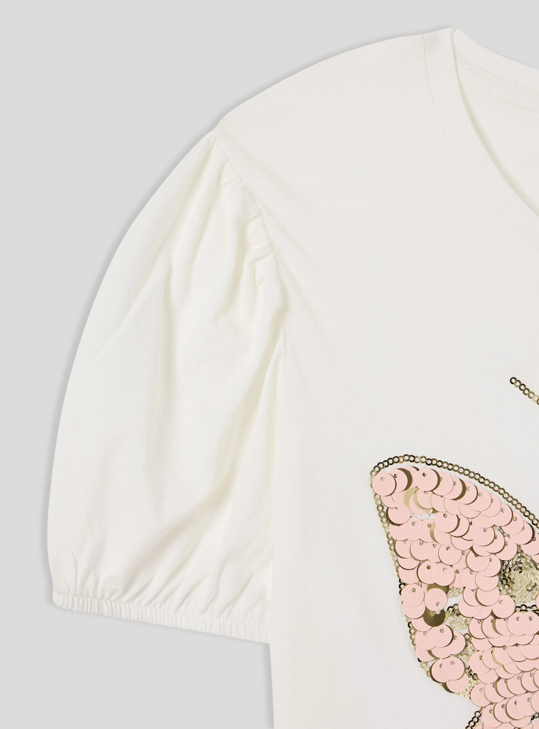 T-shirt con farfalla di paillettes - Image 6