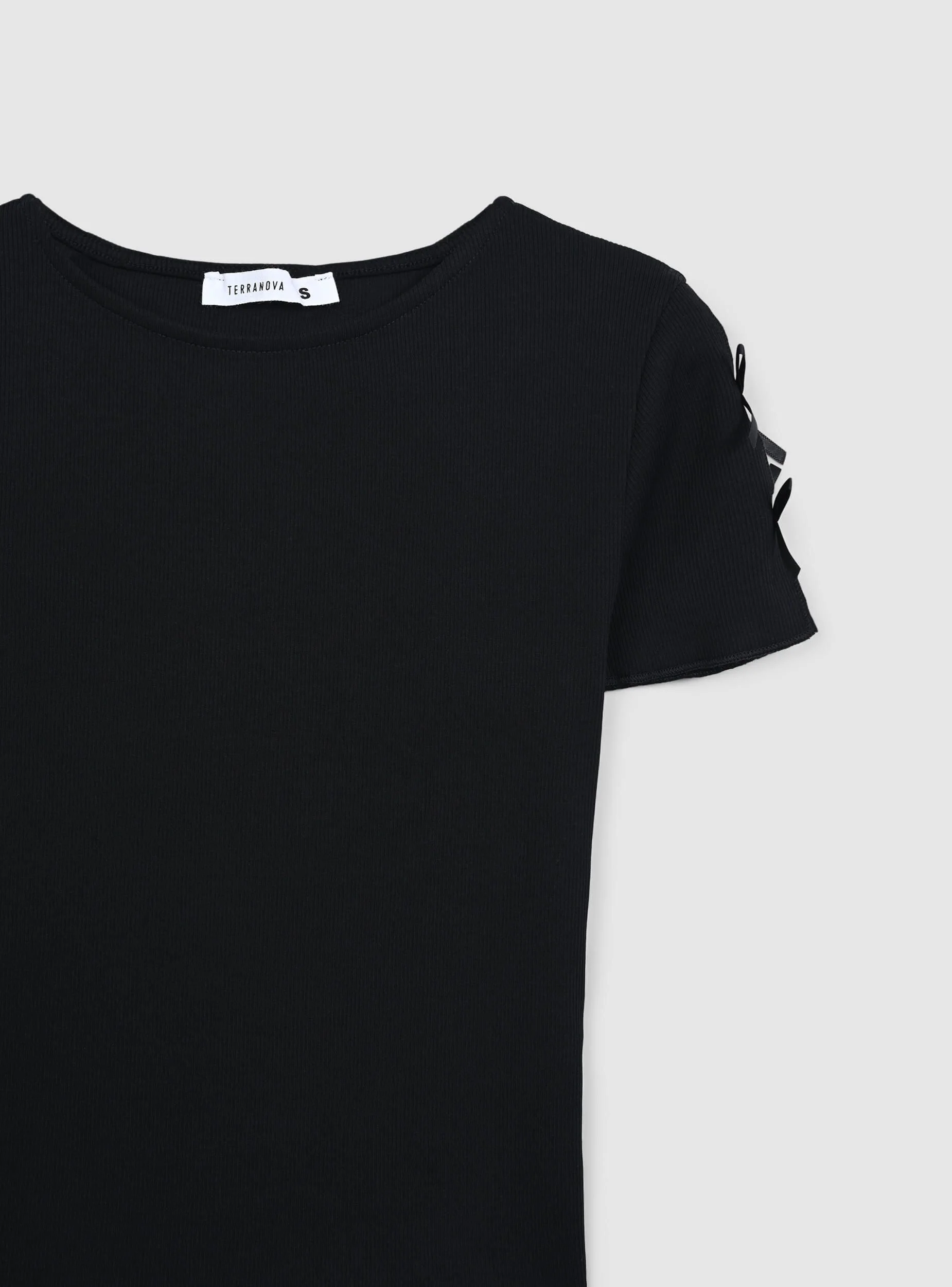 T-shirt con fiocchi sulle maniche - Image 6