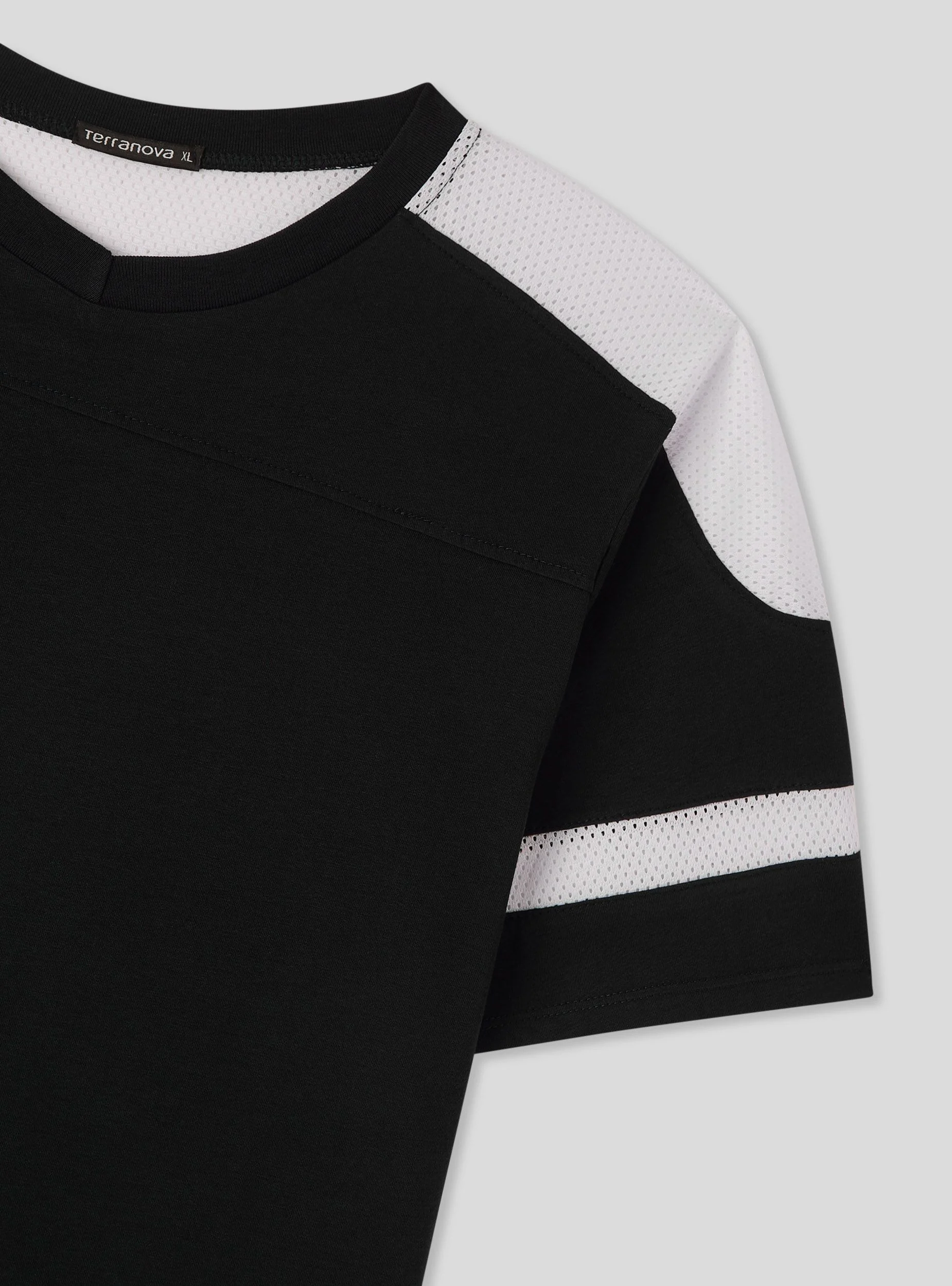 T-shirt con inserti in rete - Image 3