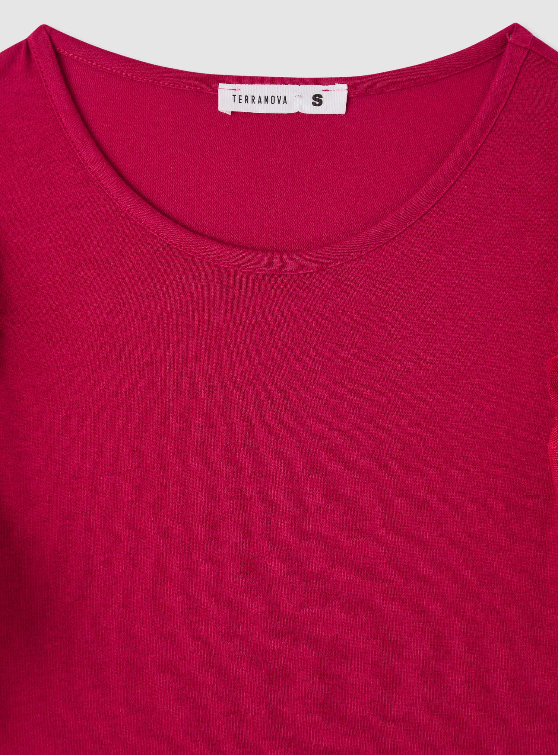 T-shirt con maniche a balze in tulle - Image 6