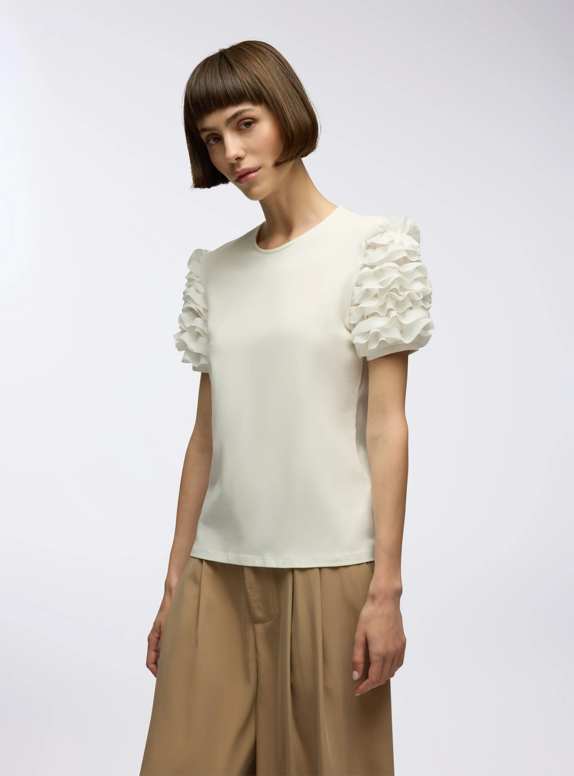 T-shirt con maniche a balze - Image 3