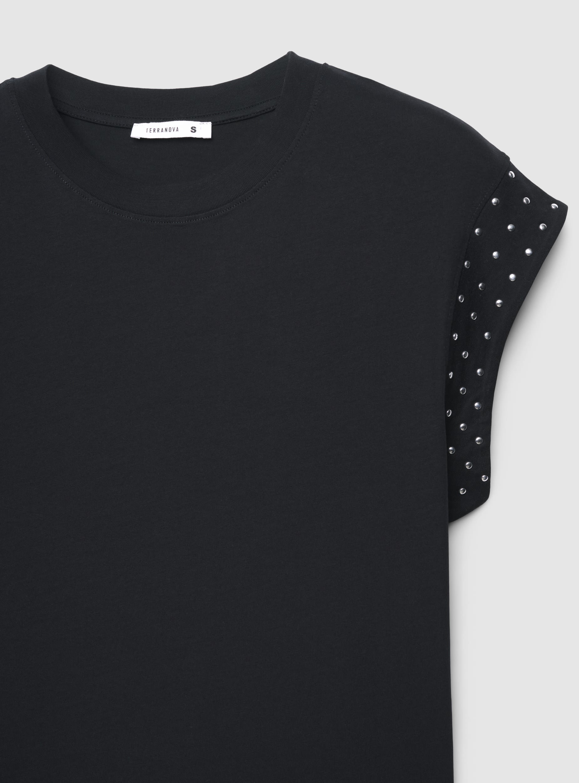 T-shirt con maniche con borchie - Image 5