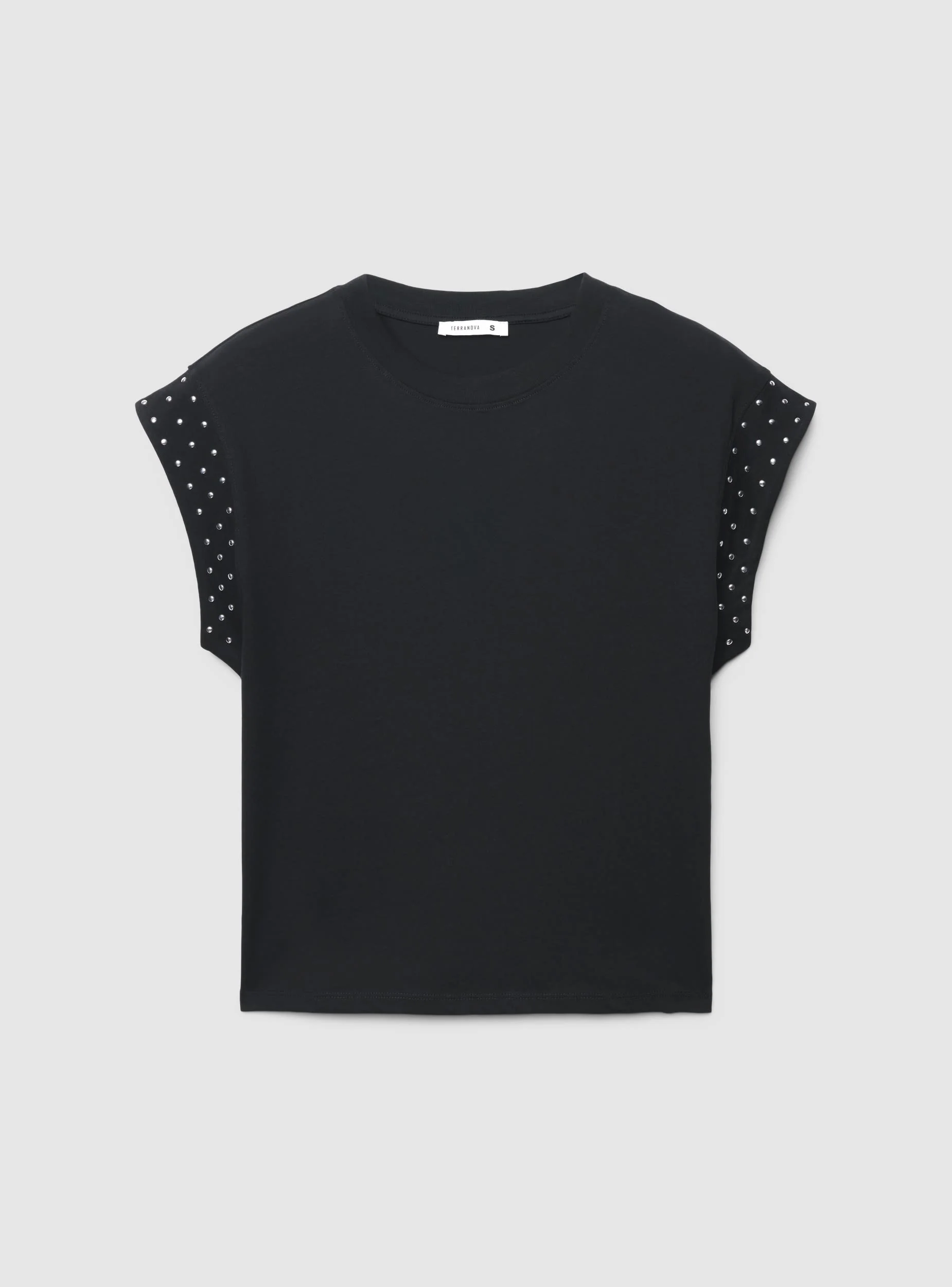 T-shirt con maniche con borchie - Image 6