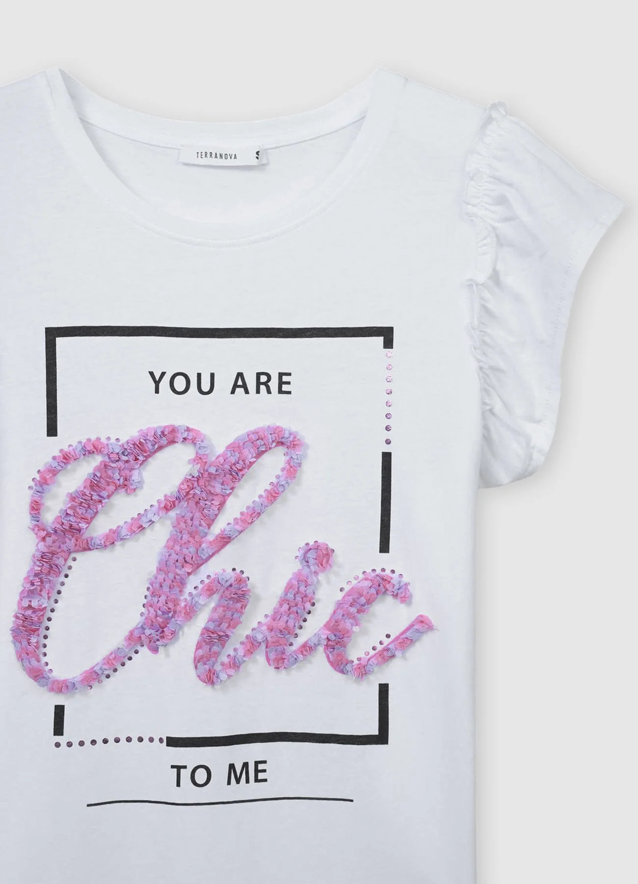 T-shirt con maniche farfalla e applicazioni - Image 5