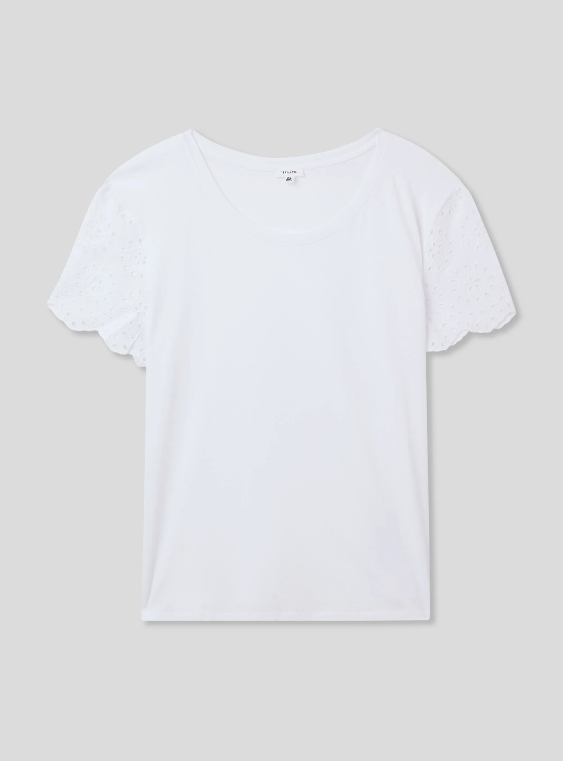 T-shirt con maniche in sangallo - Image 5