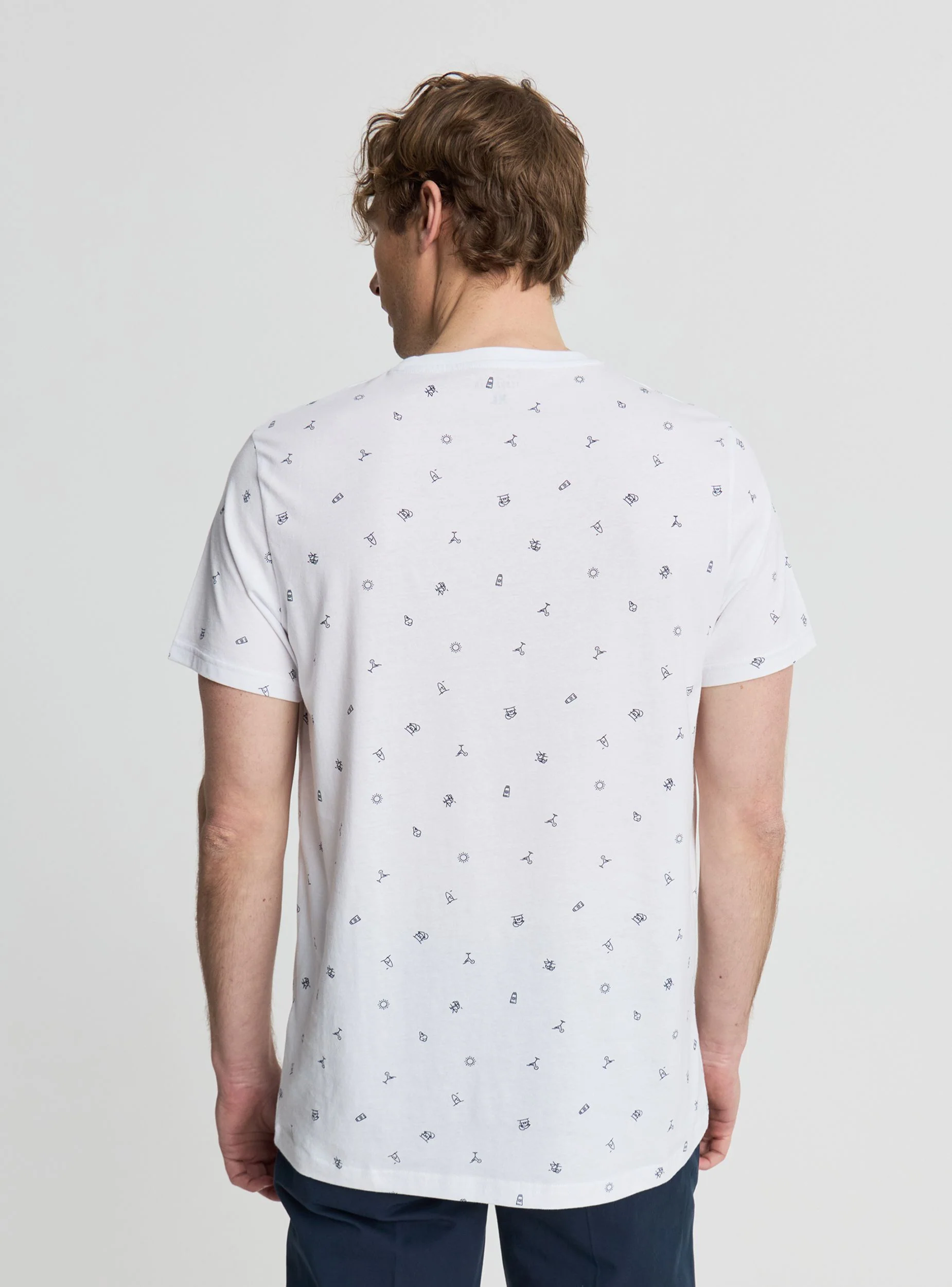 T-shirt con microstampa marina - Image 3