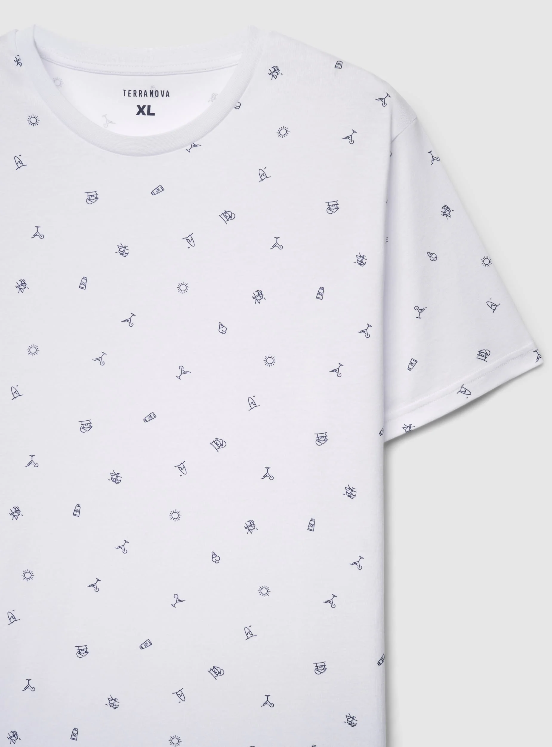 T-shirt con microstampa marina - Image 6