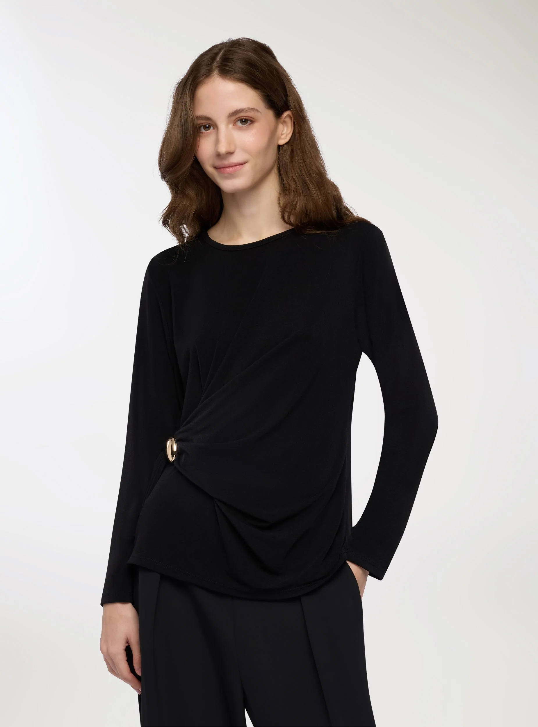 T-shirt con nodo laterale - Image 4