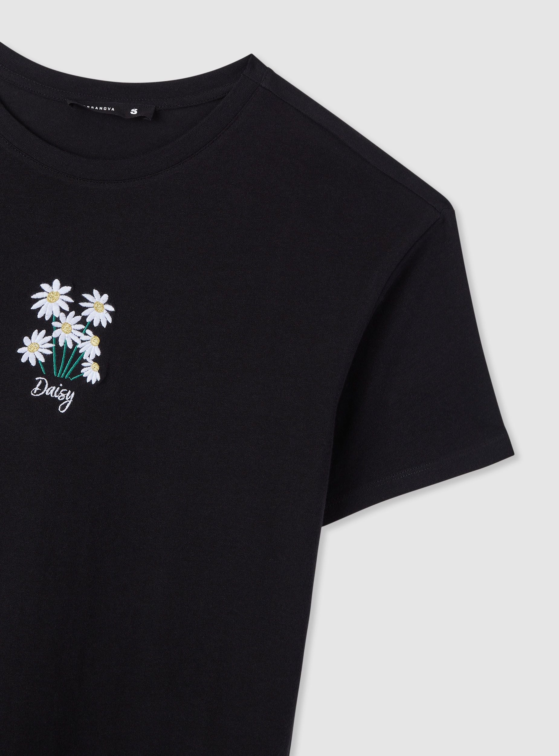 T-shirt con ricamo floreale - Image 6