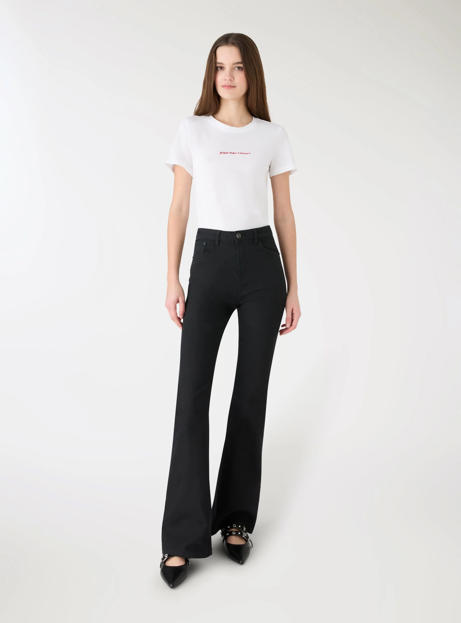 T-shirt con ricamo lettering - Image 2