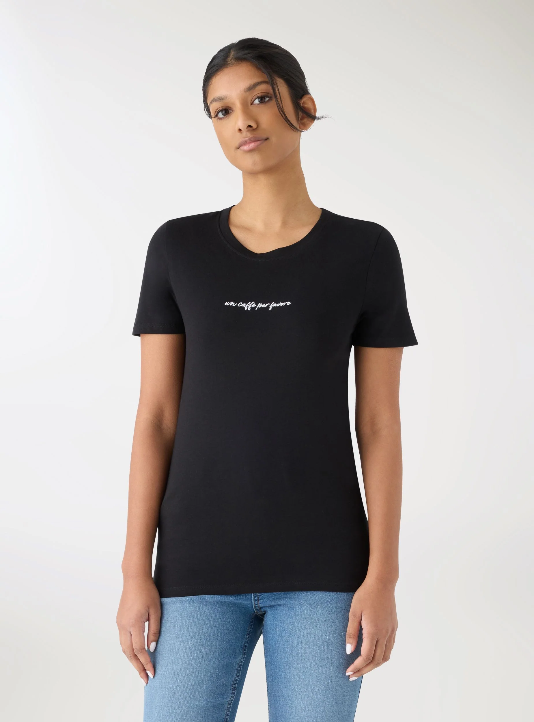 T-shirt con ricamo lettering - Image 3