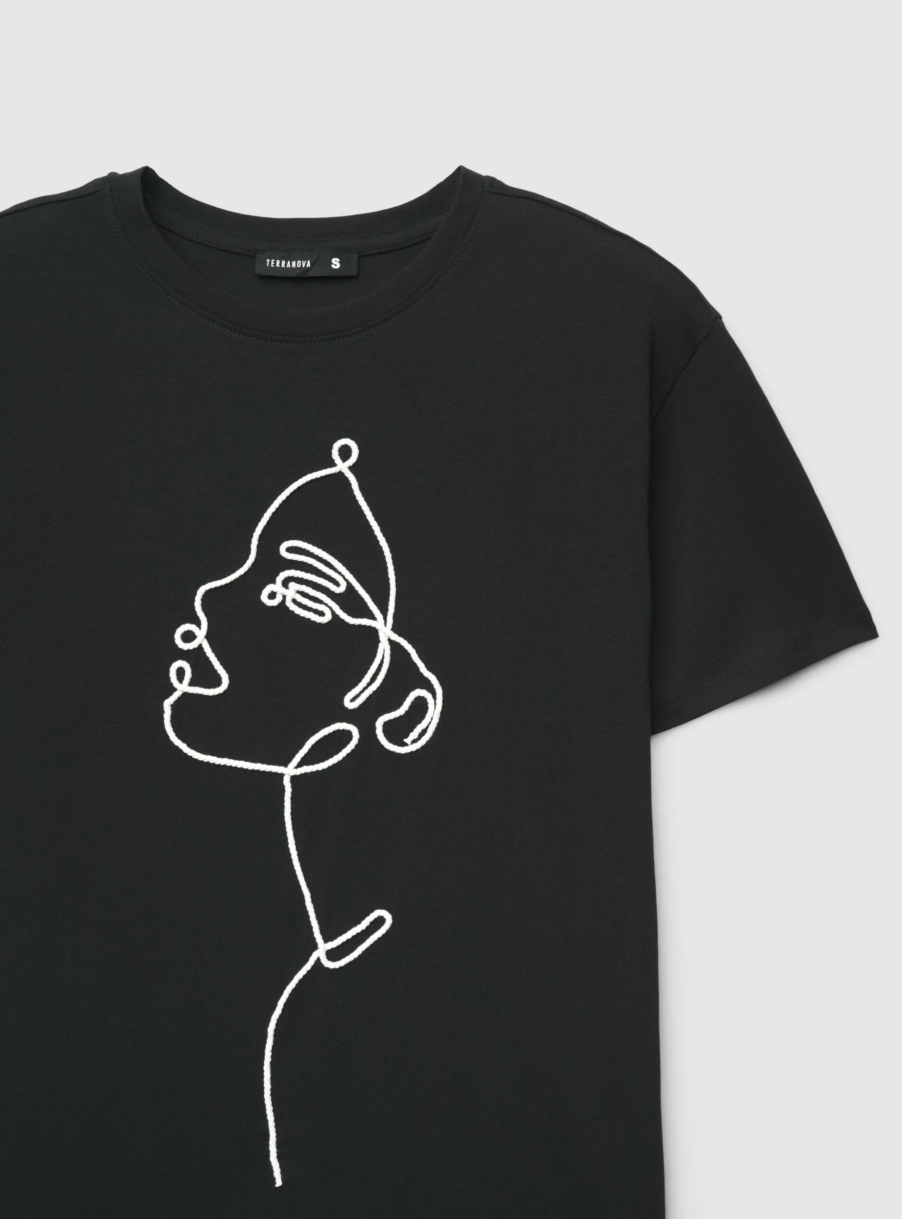 T-shirt con ricamo volto - Image 7