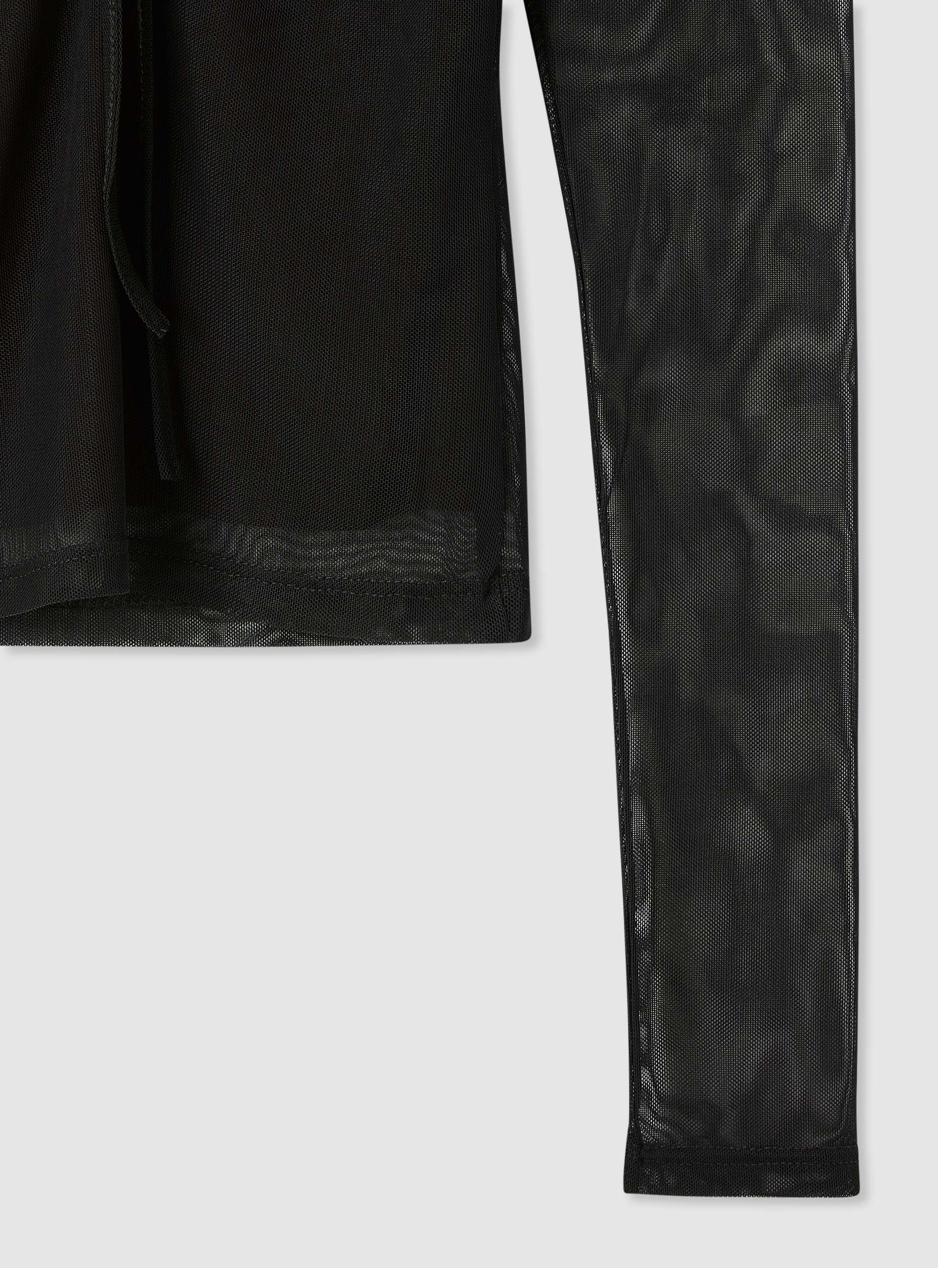 T-shirt con scollo quadrato e laccetti in tulle - Image 6