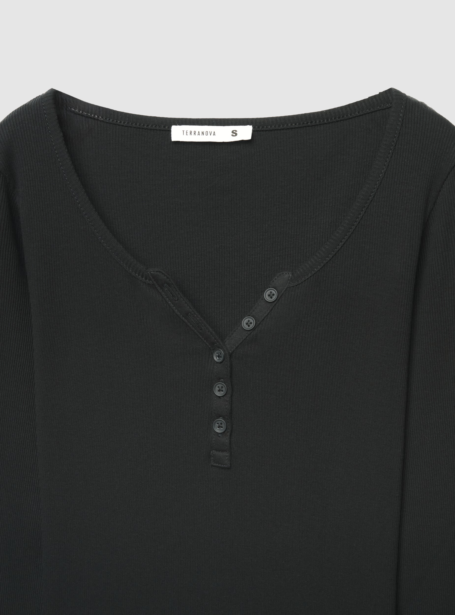 T-shirt con scollo serafino - Image 7