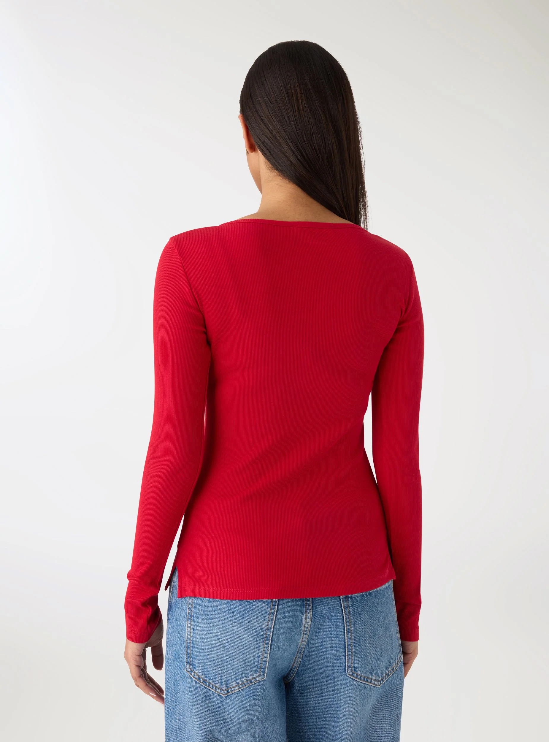 T-shirt con scollo serafino - Image 3
