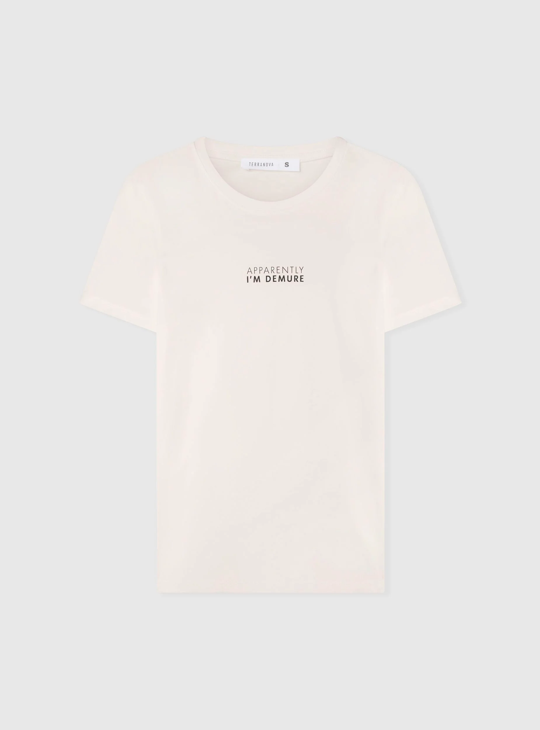 T-shirt con scritta demure - Image 5