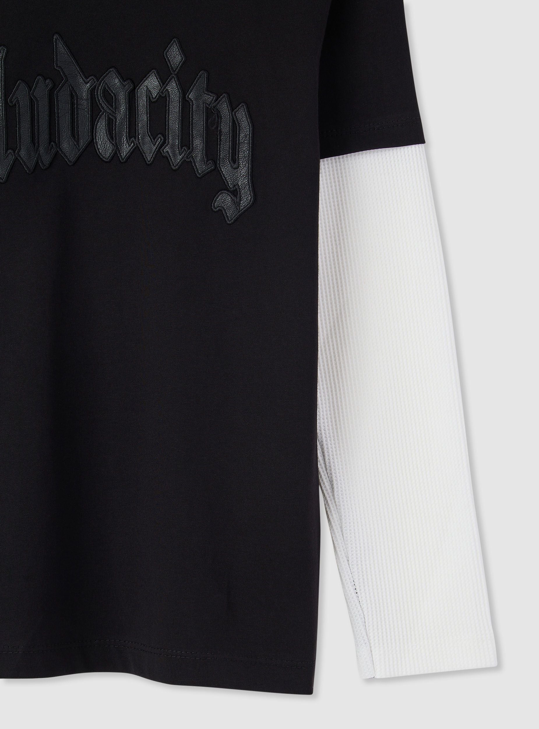 T-shirt con scritta e manica doppia - Image 6