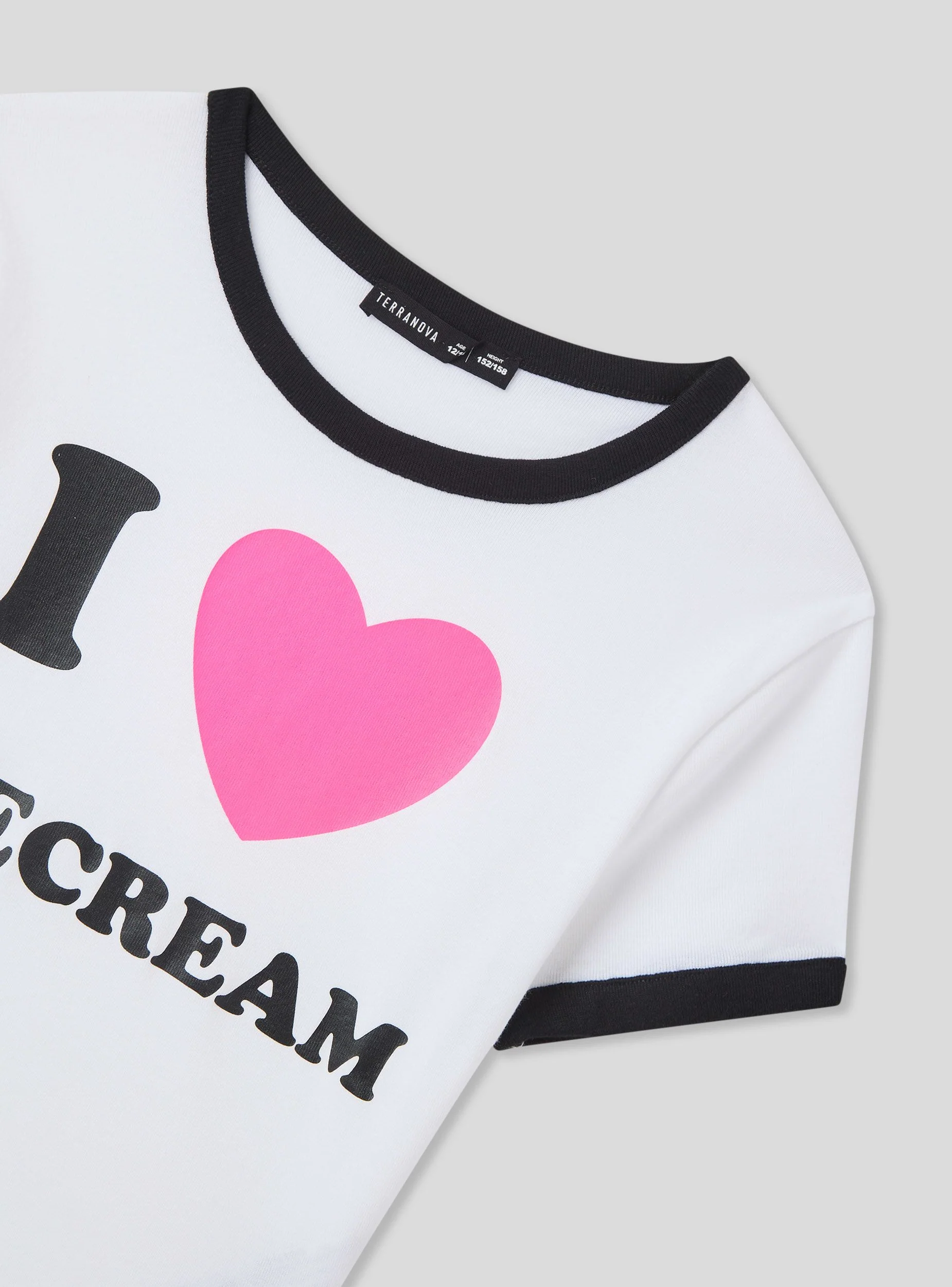 T-shirt con scritta e profili a contrasto - Image 5