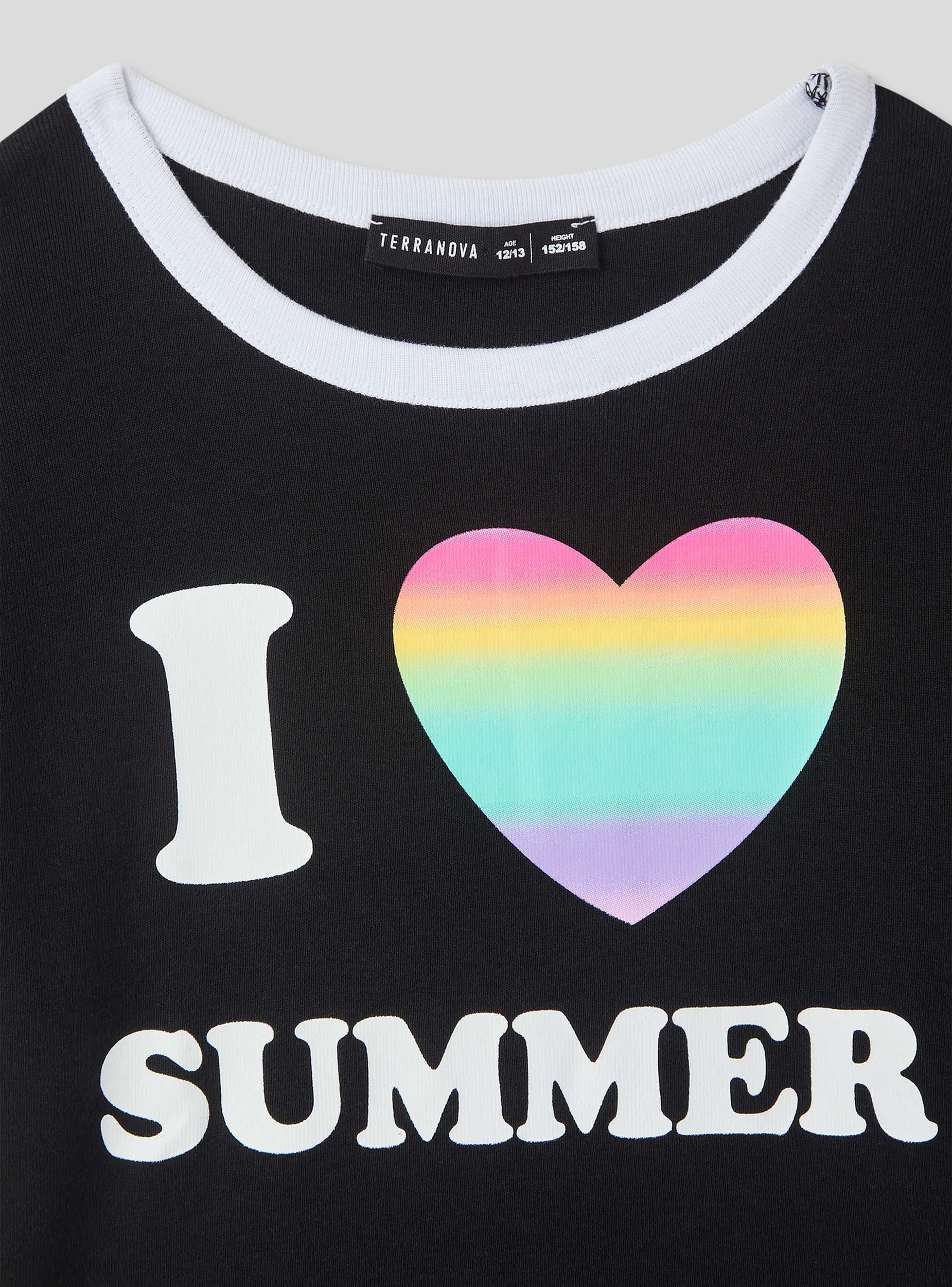 T-shirt con scritta e profili a contrasto - Image 5