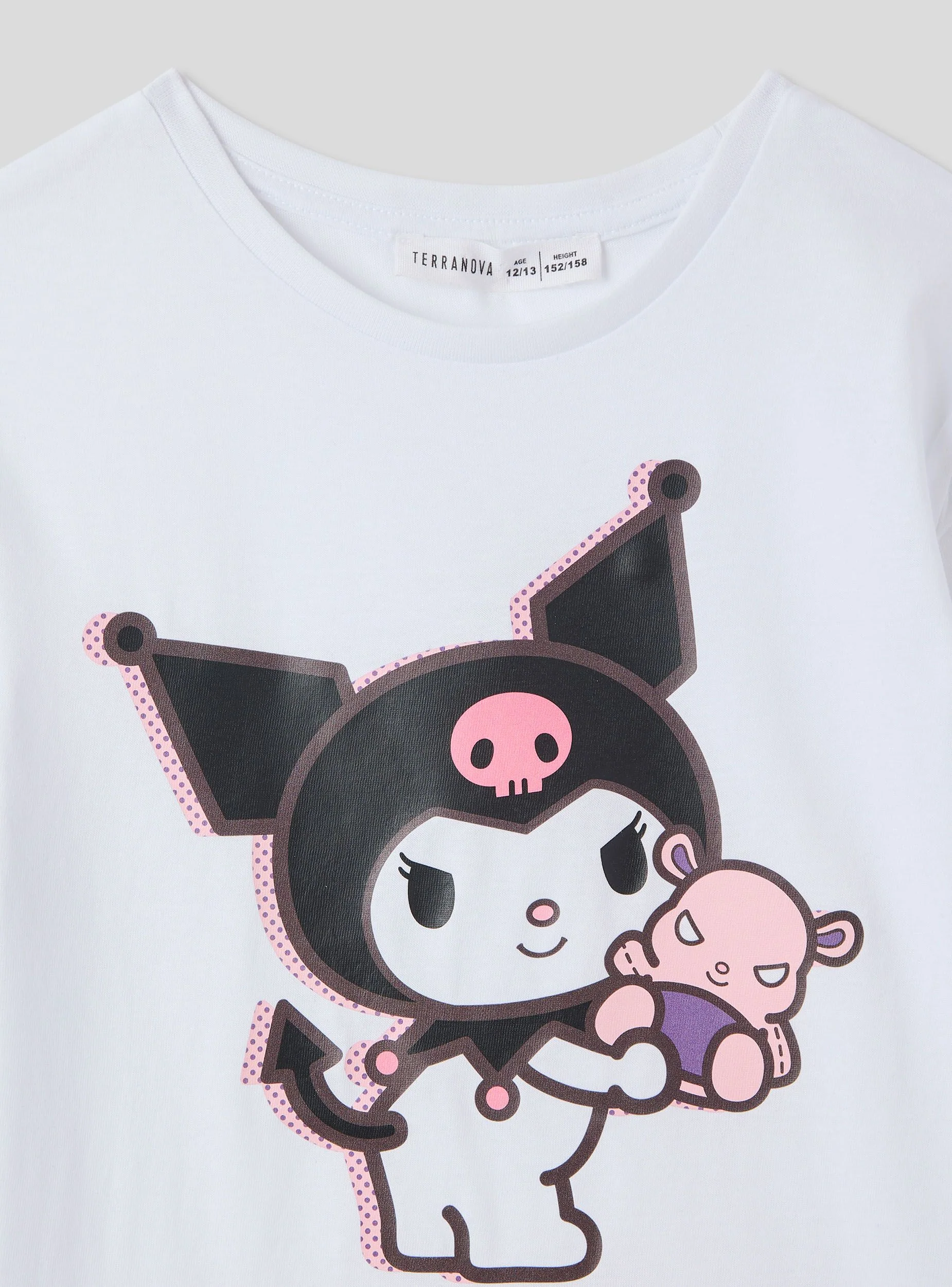 T-shirt con scritta e stampa Kuromi® - Image 5