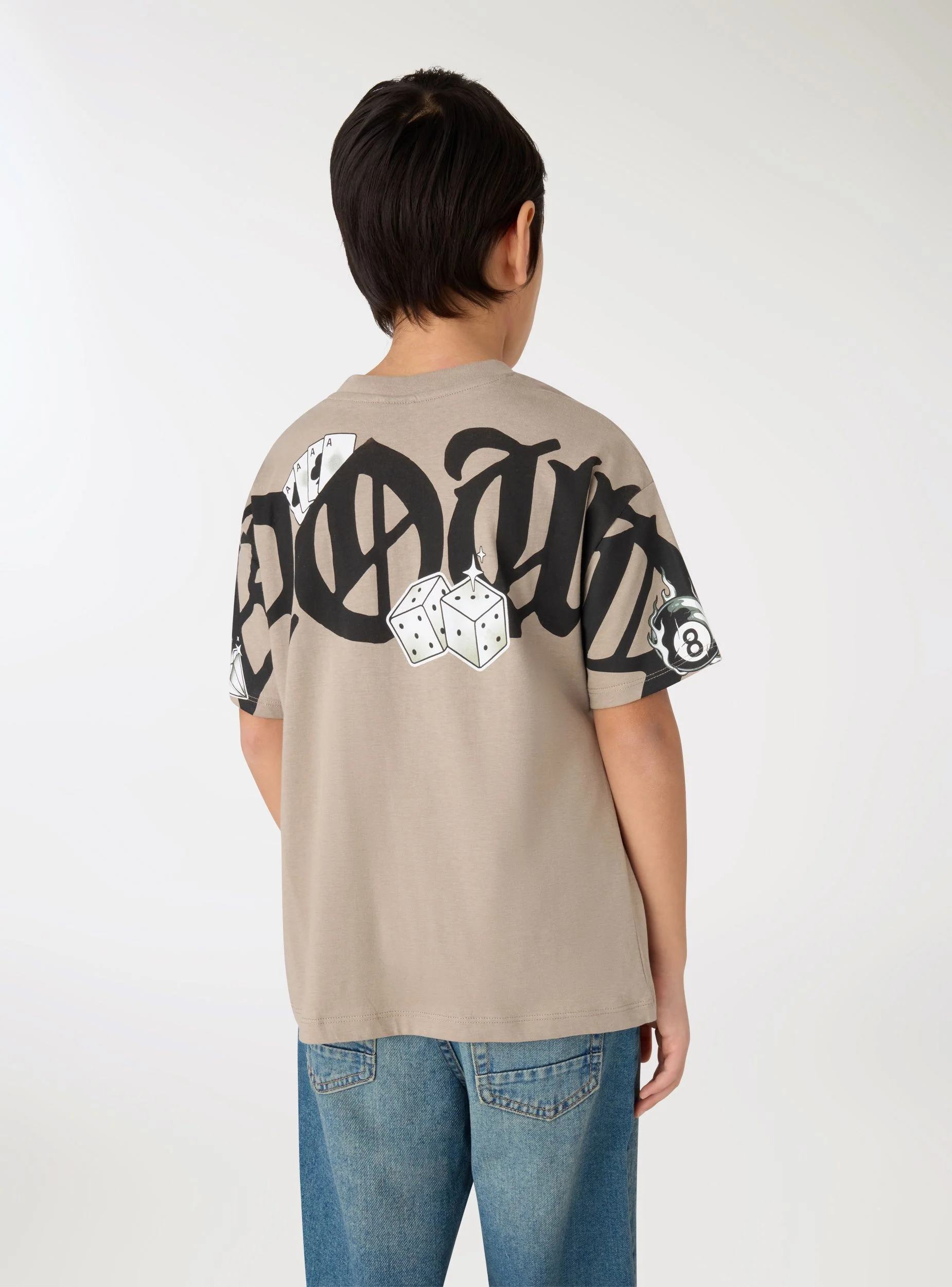 T-shirt con scritta gotica fronte/retro - Image 3