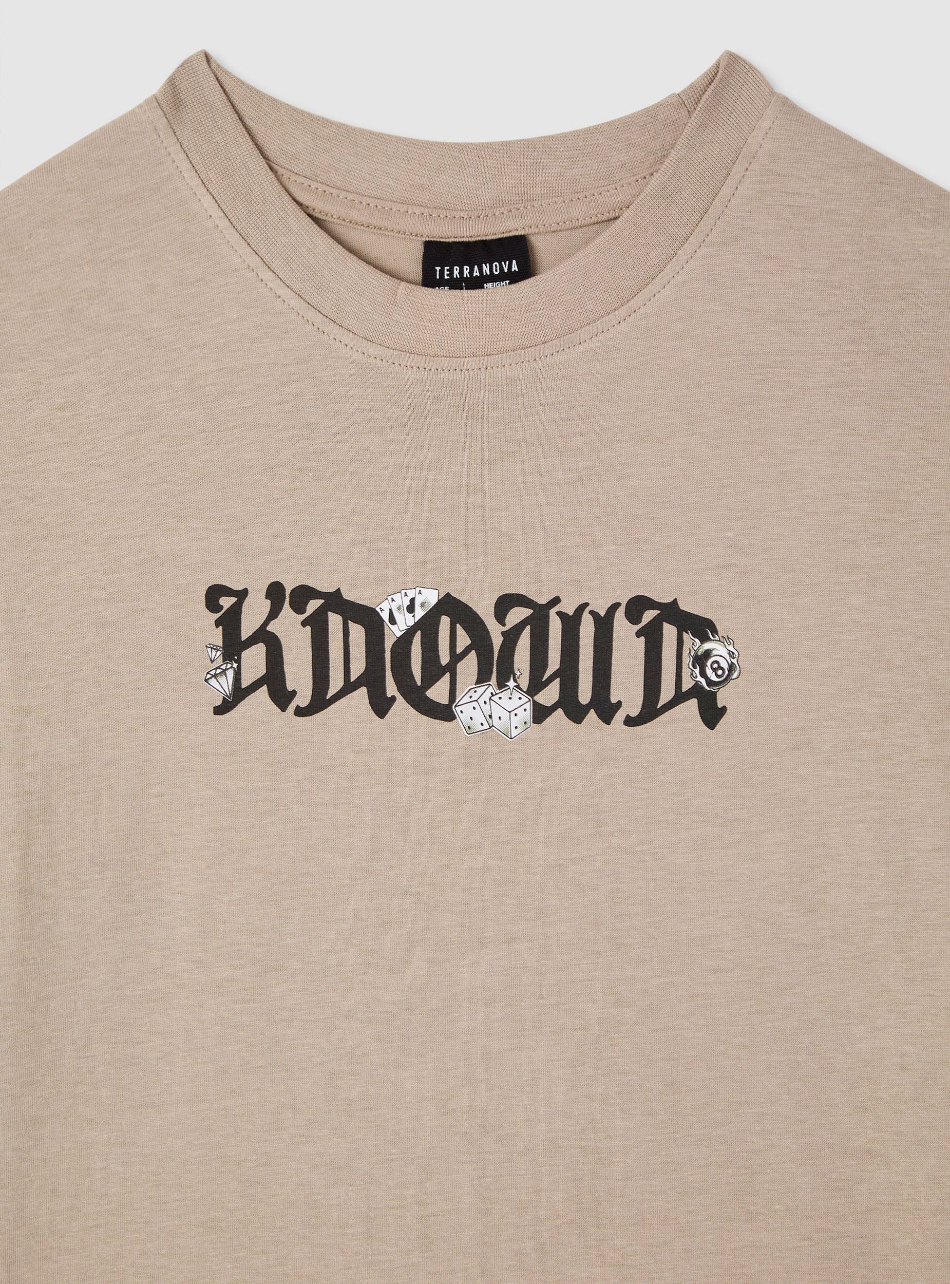 T-shirt con scritta gotica fronte/retro - Image 5