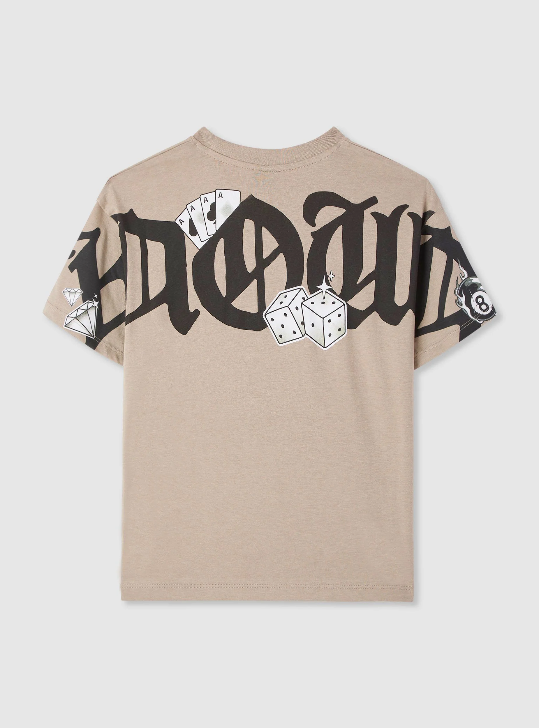 T-shirt con scritta gotica fronte/retro - Image 6