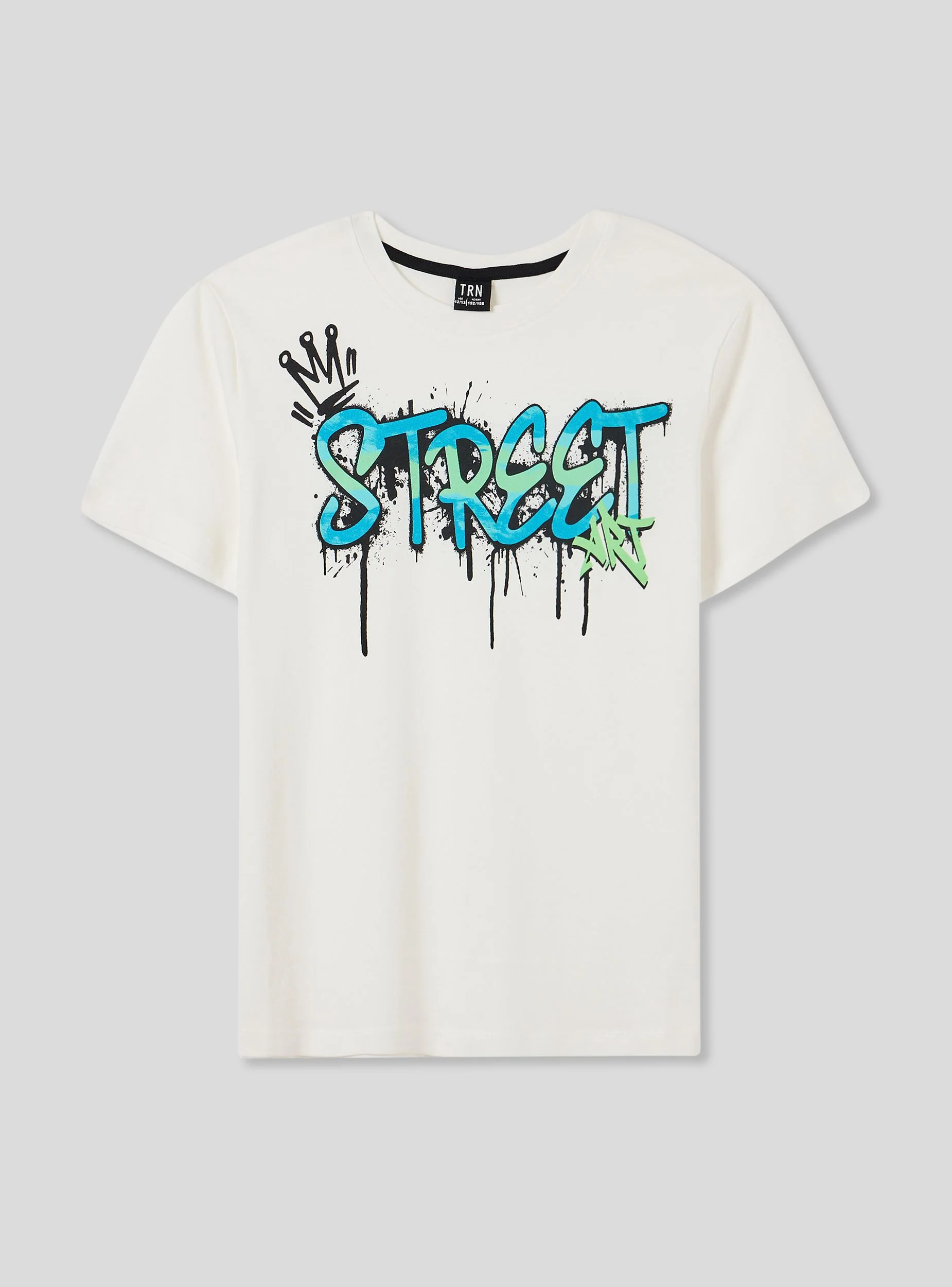 T-shirt con scritta in stile graffiti - Image 4
