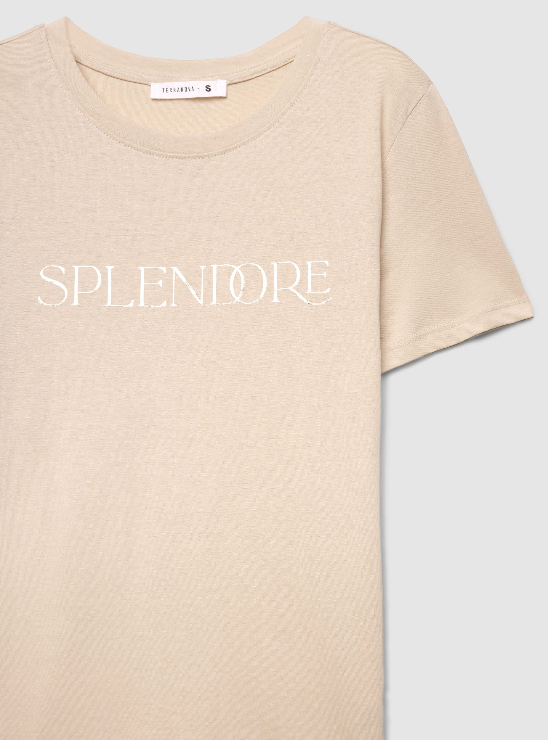 T-shirt con scritta laminata - Image 7