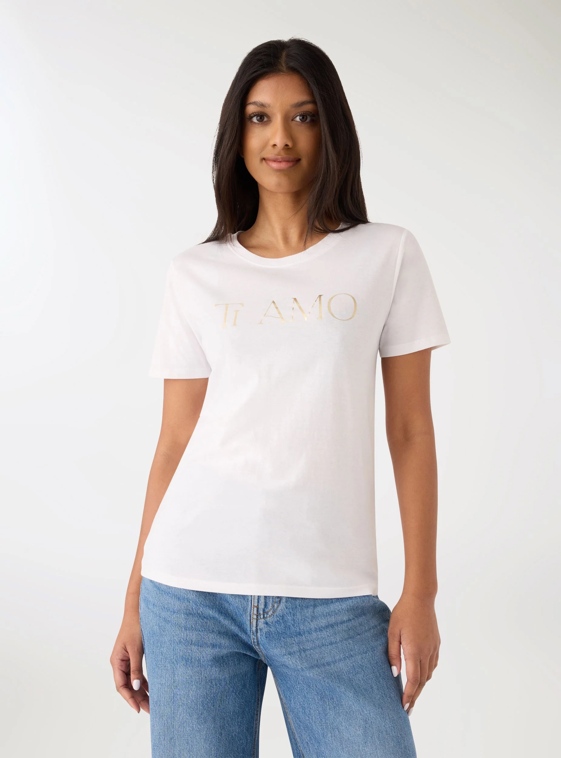 T-shirt con scritta laminata - Image 3