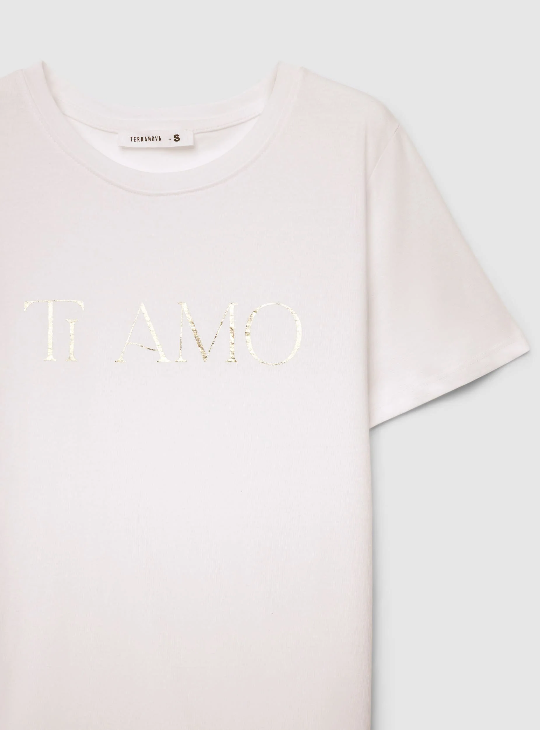 T-shirt con scritta laminata - Image 7