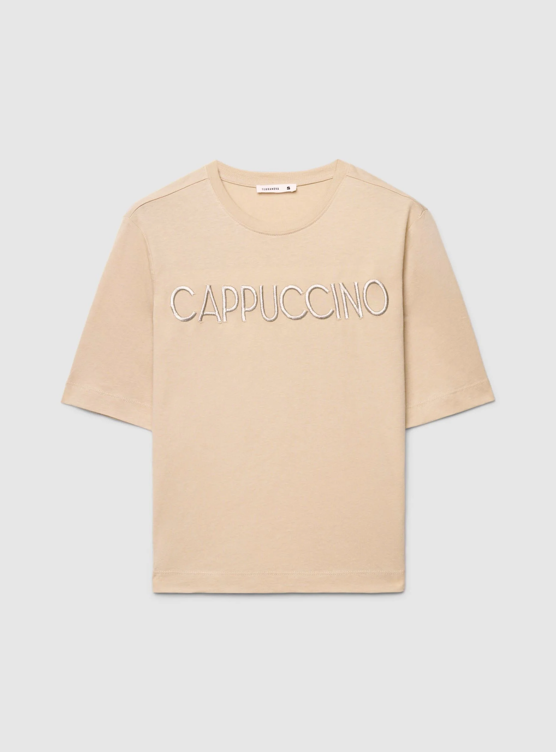 T-shirt con scritta ricamata - Image 5