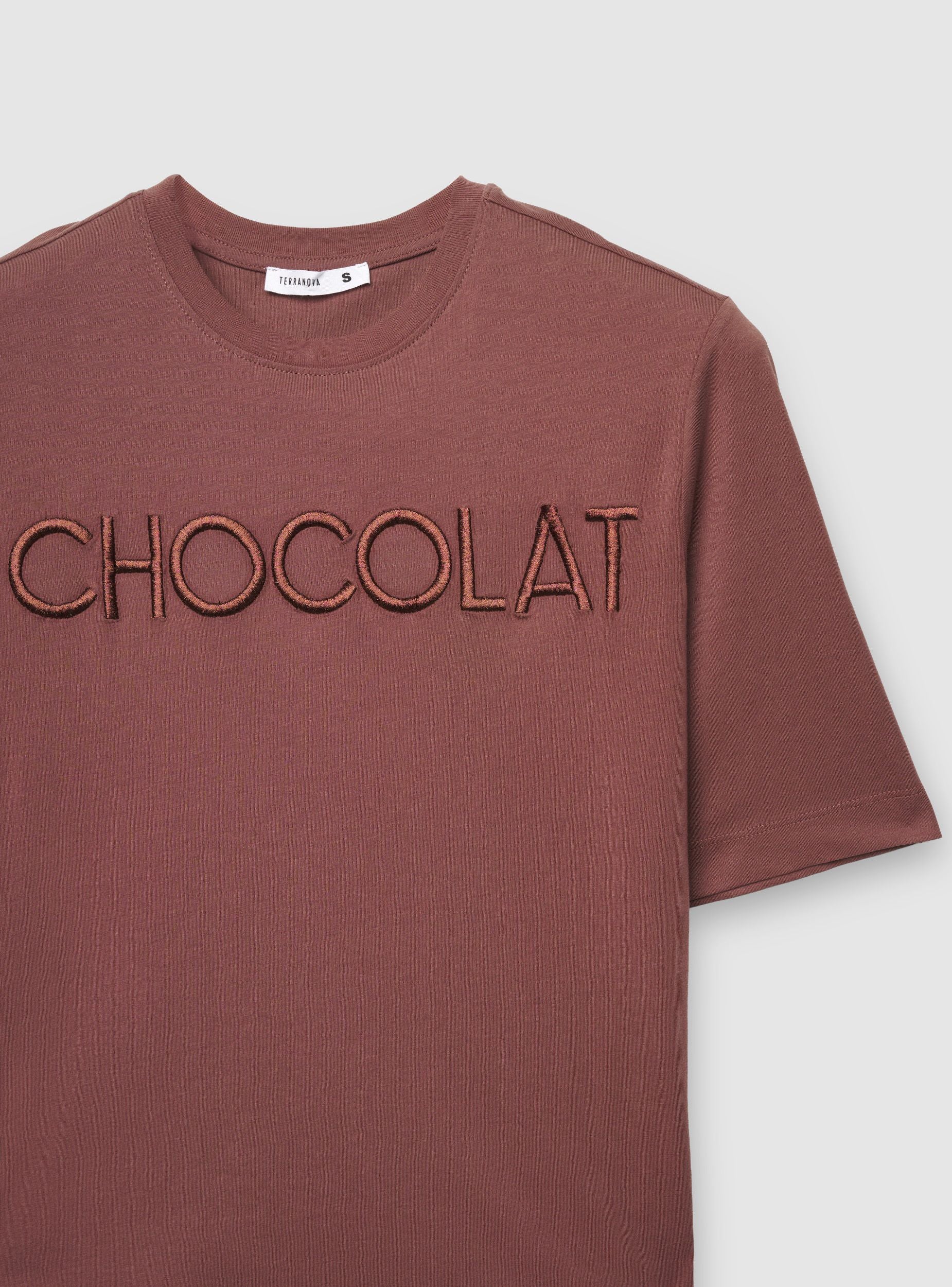 T-shirt con scritta ricamata - Image 7