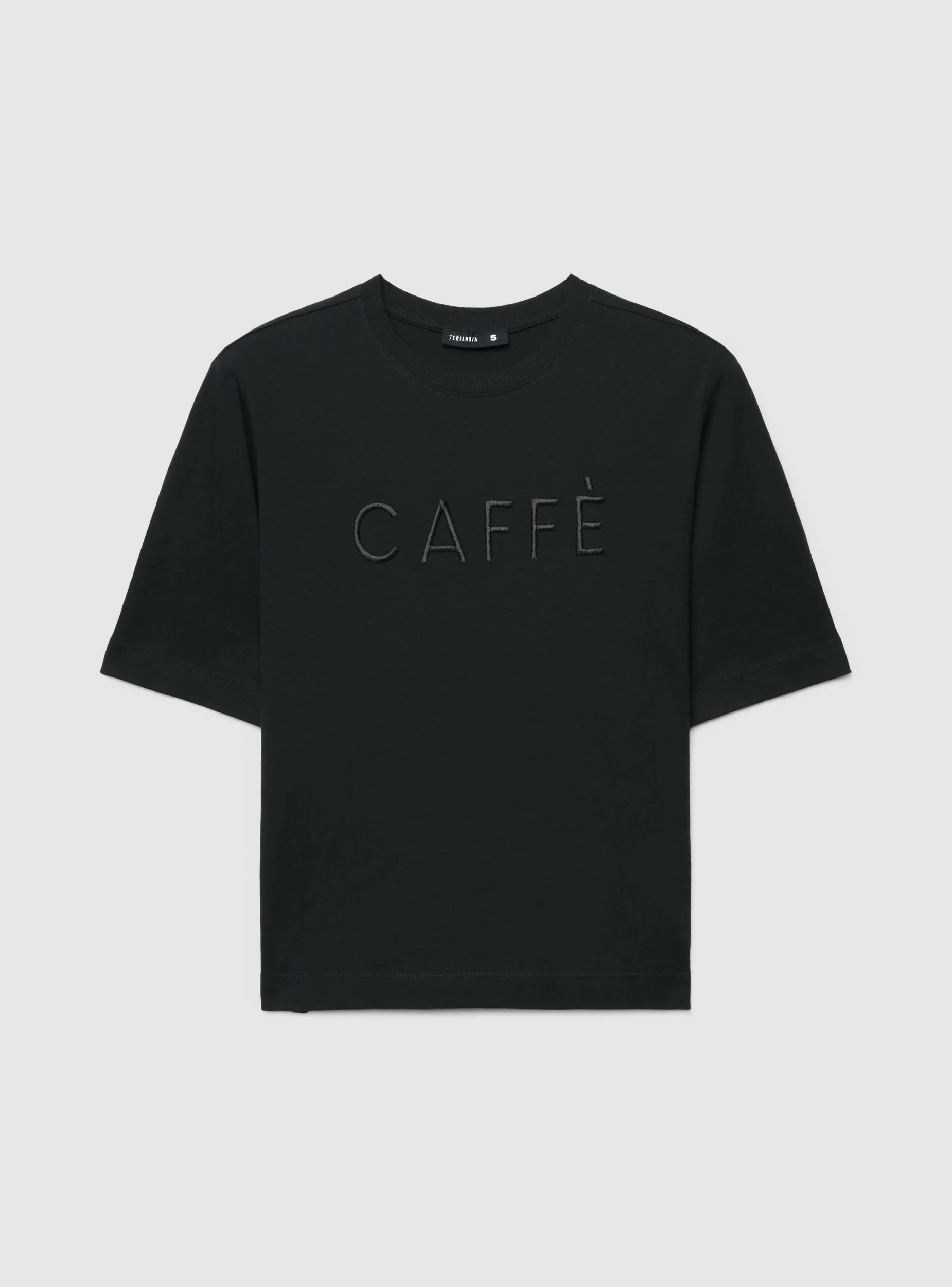 T-shirt con scritta ricamata - Image 5