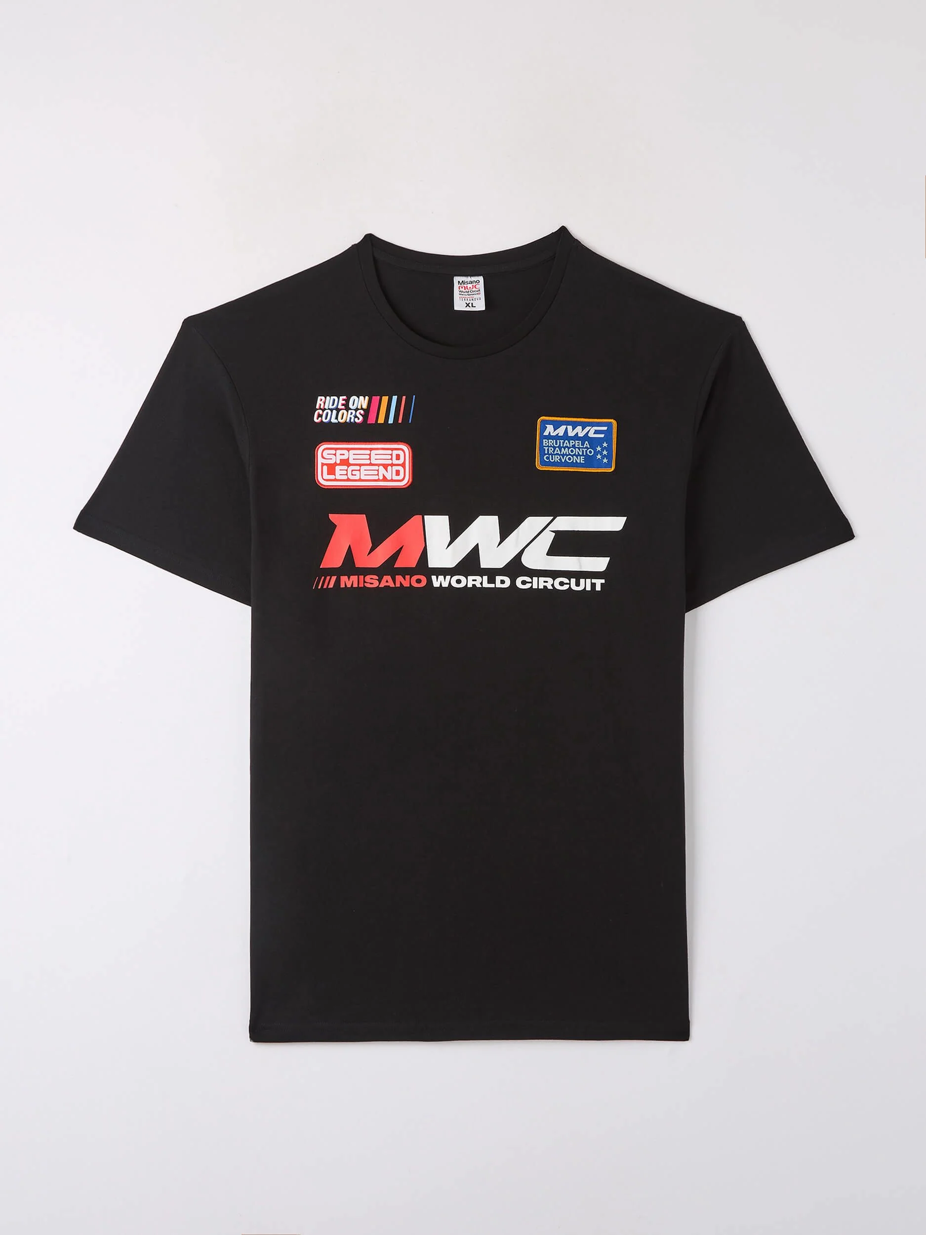 T-shirt con scritte e patch logo MWC - Image 2