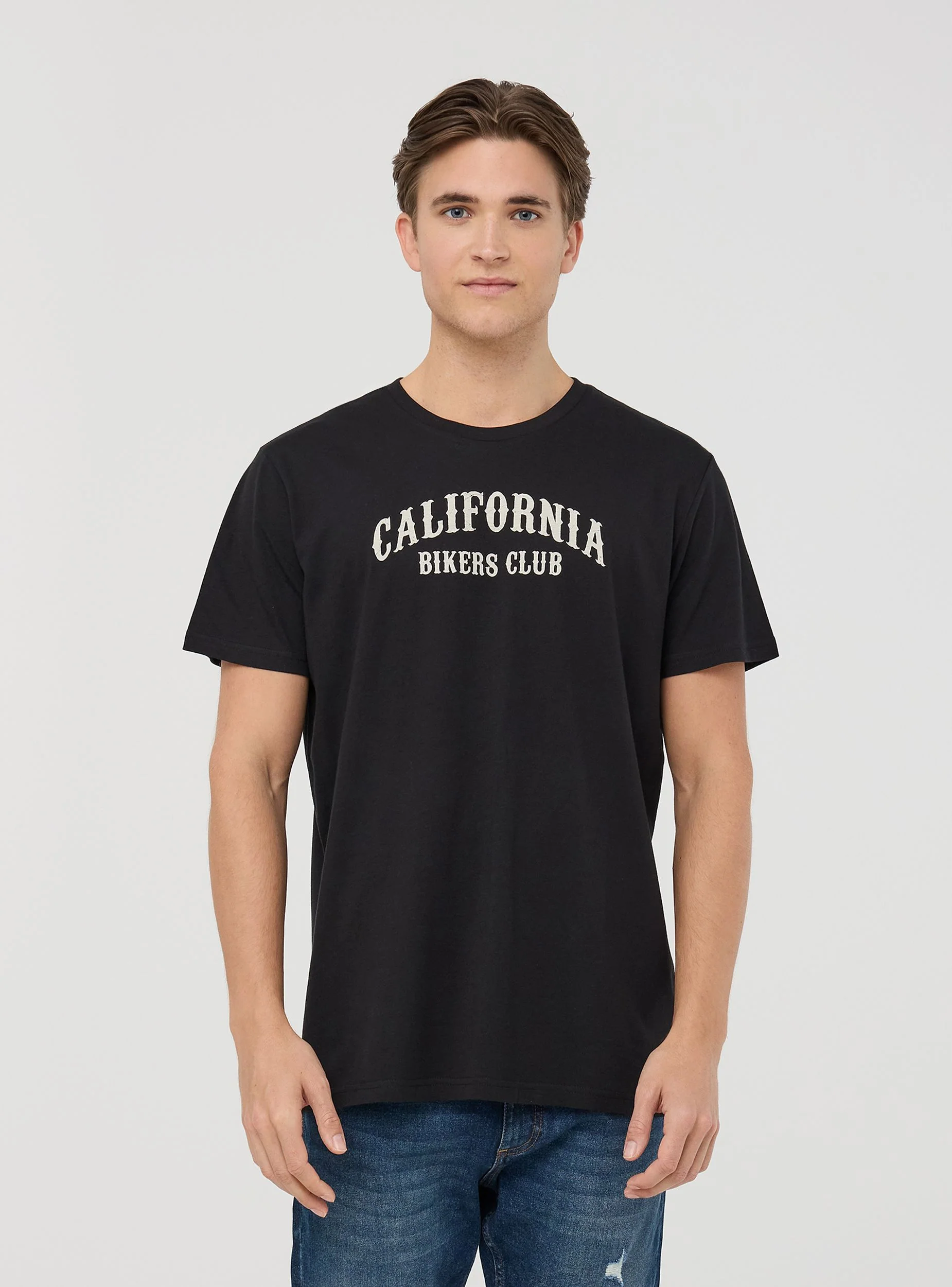 T-shirt con scritte e stampa teschio - Image 3