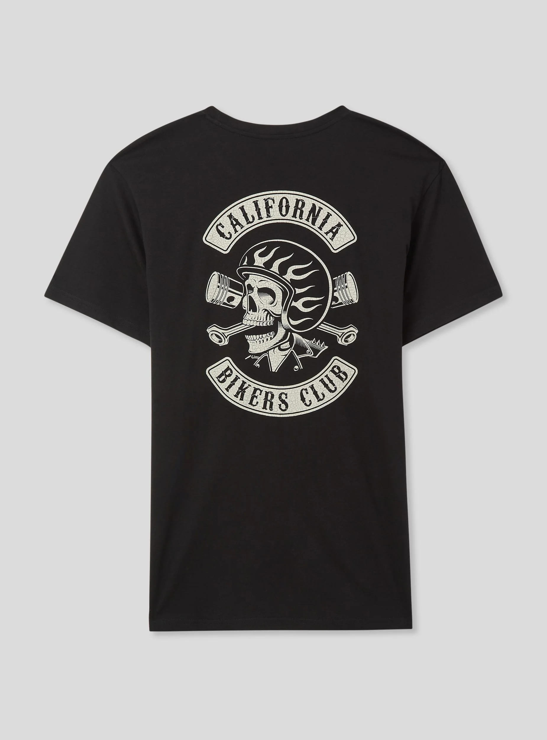T-shirt con scritte e stampa teschio - Image 5
