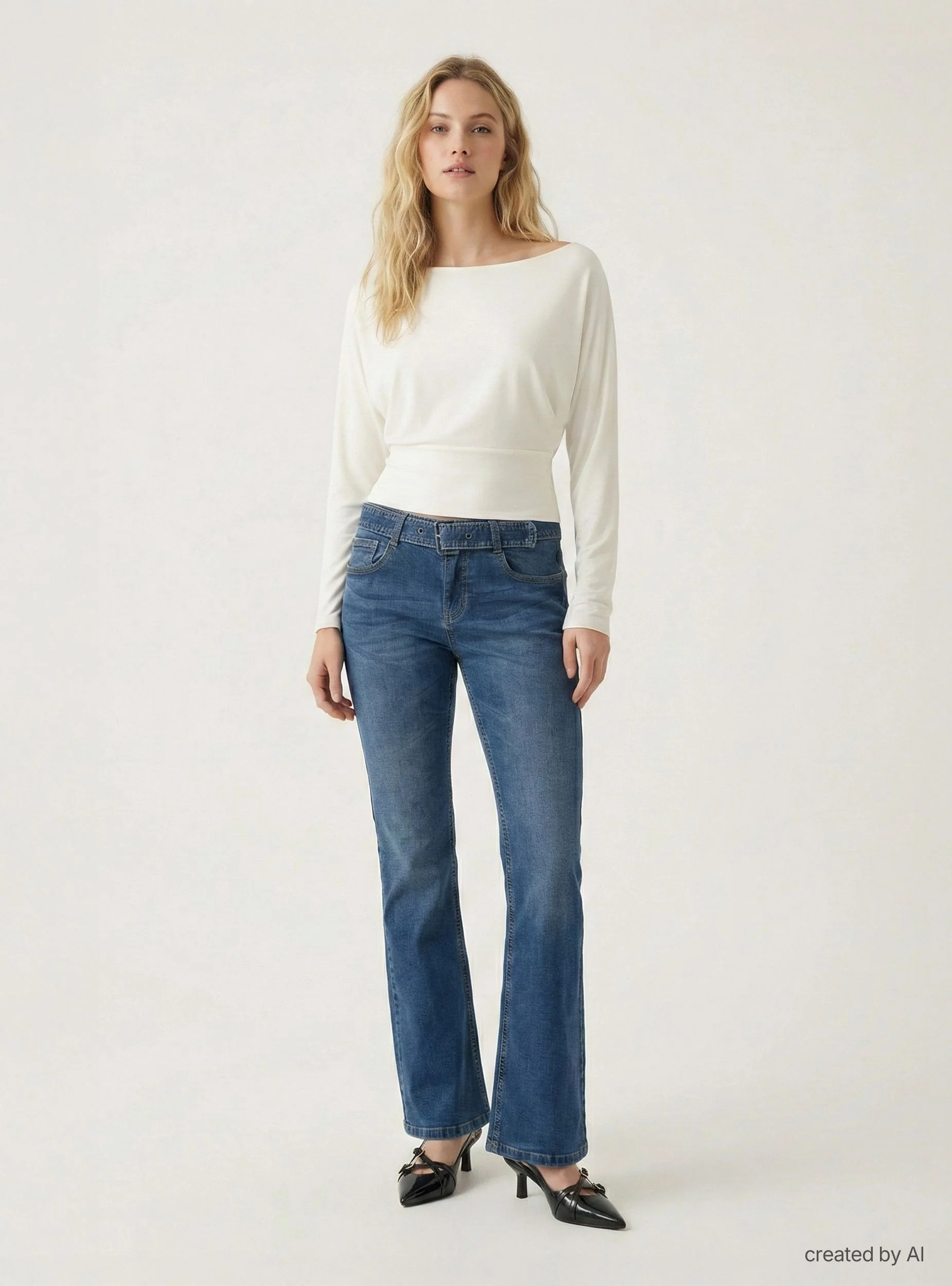 T-shirt con spalle scoperte e vita con elastico - Image 7