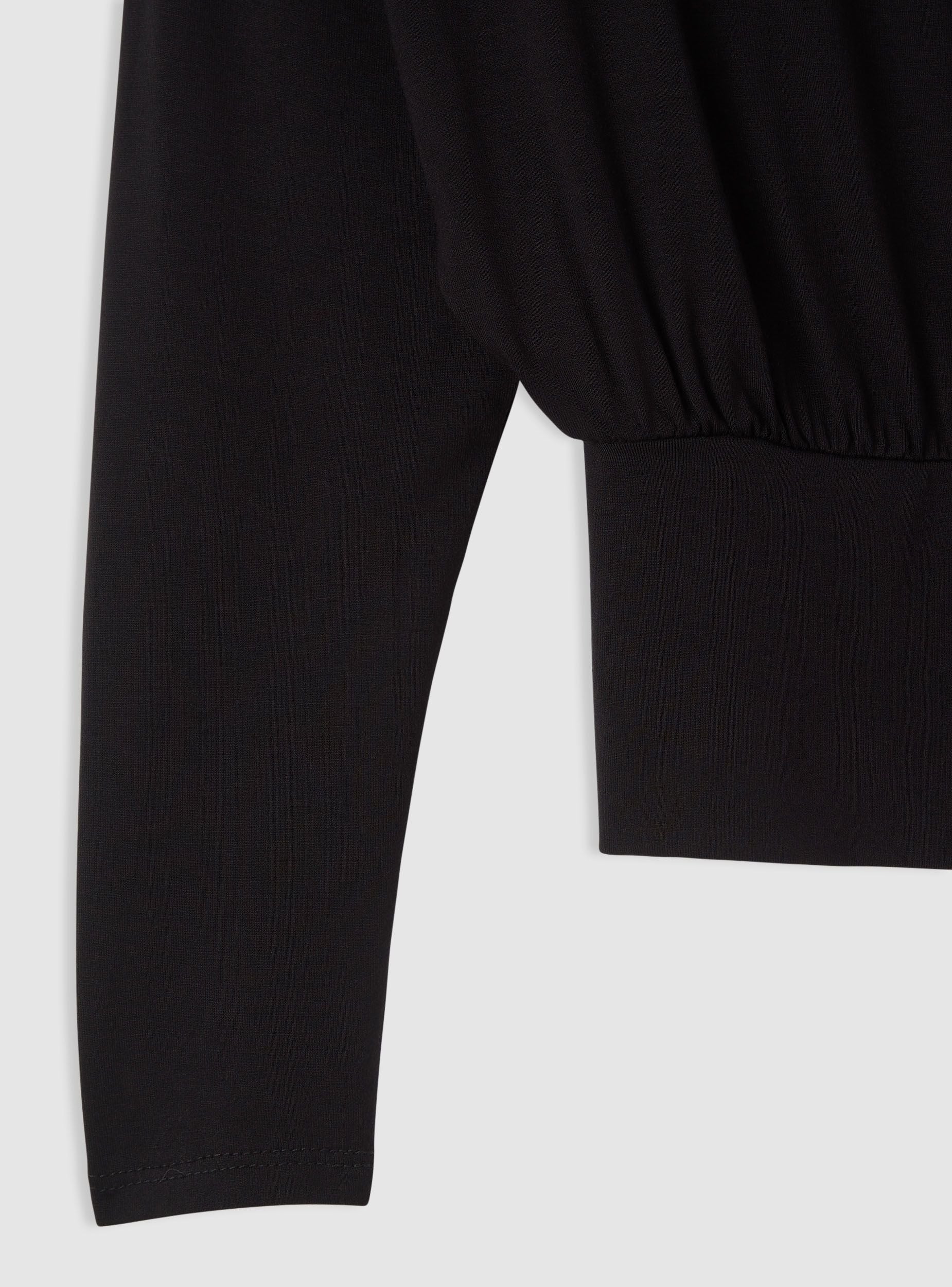 T-shirt con spalle scoperte e vita con elastico - Image 4