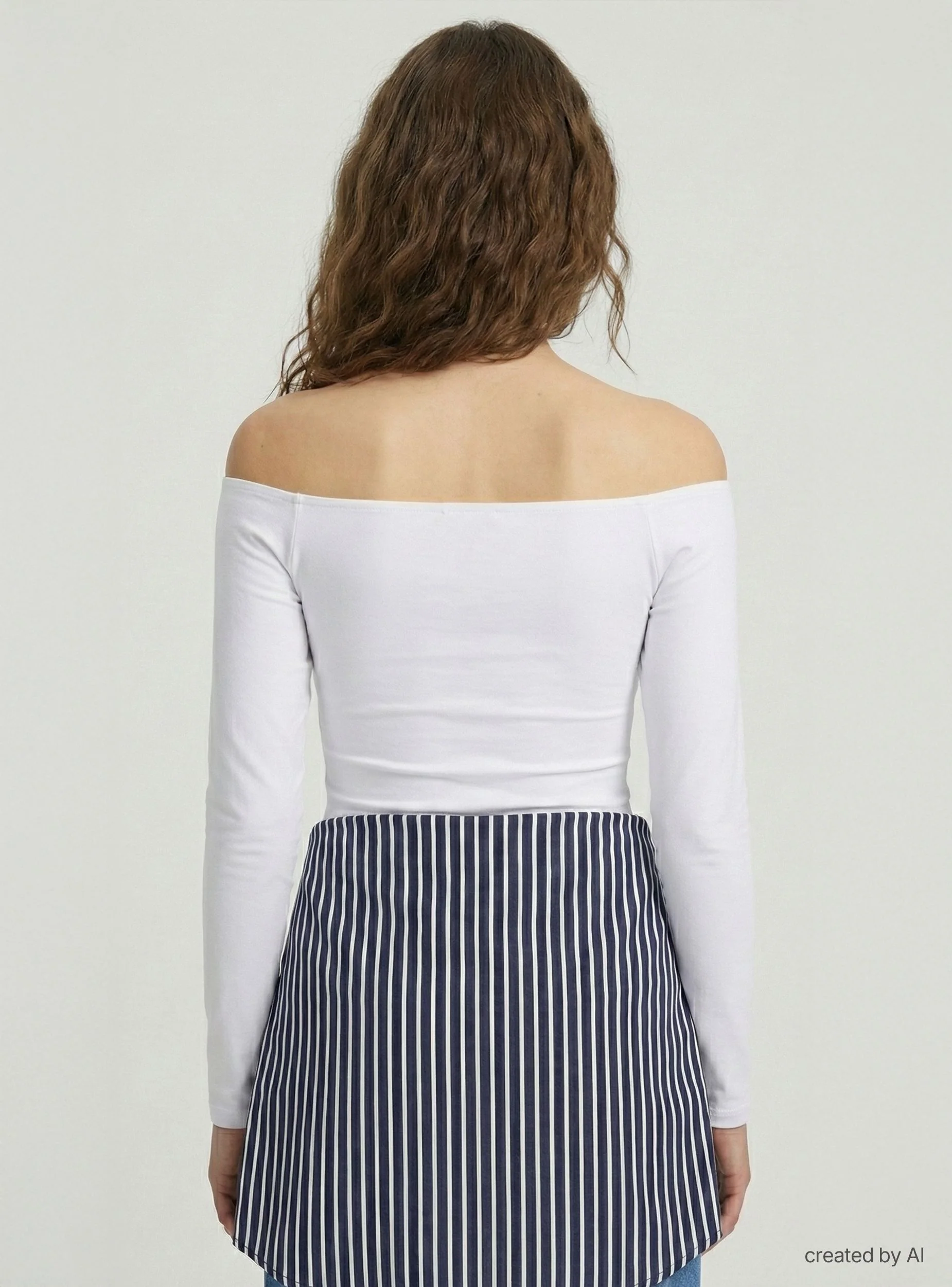 T-shirt con spalle scoperte - Image 3