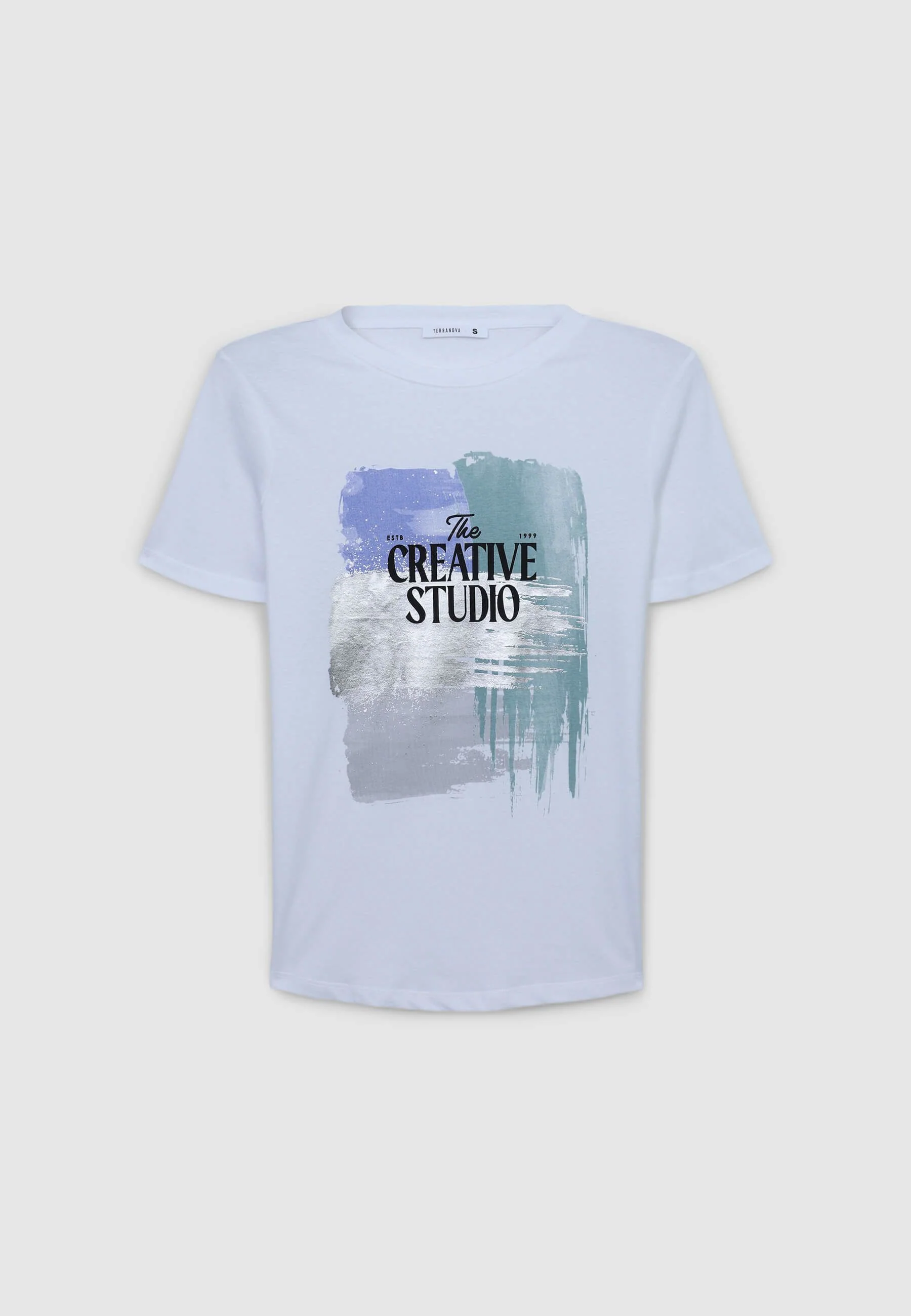 T-shirt con stampa a fantasia laminata - Image 4