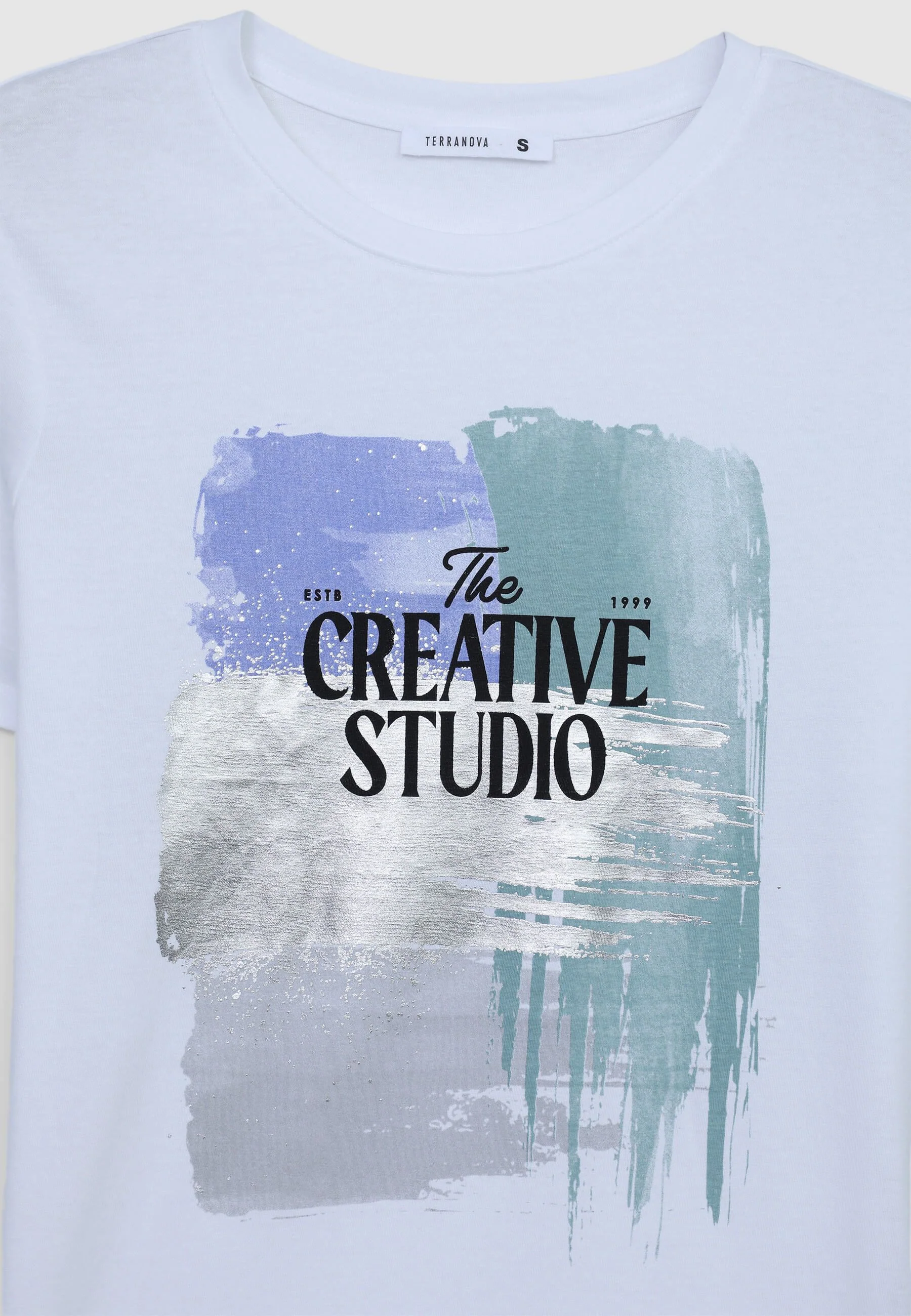 T-shirt con stampa a fantasia laminata - Image 5