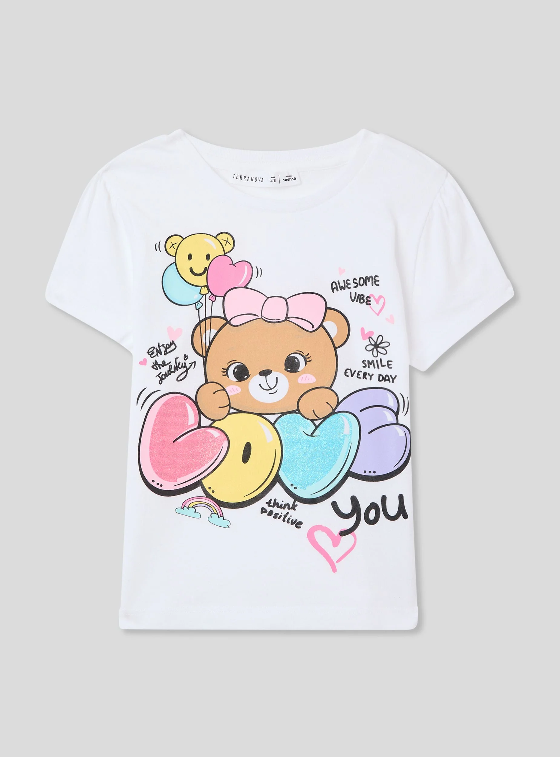 T-shirt con stampa animaletto e scritta - Image 5