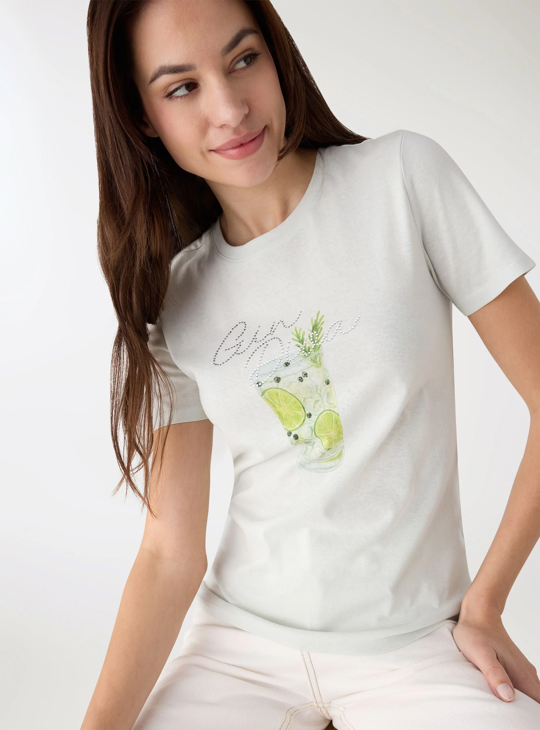 T-shirt con stampa cocktail - Image 2
