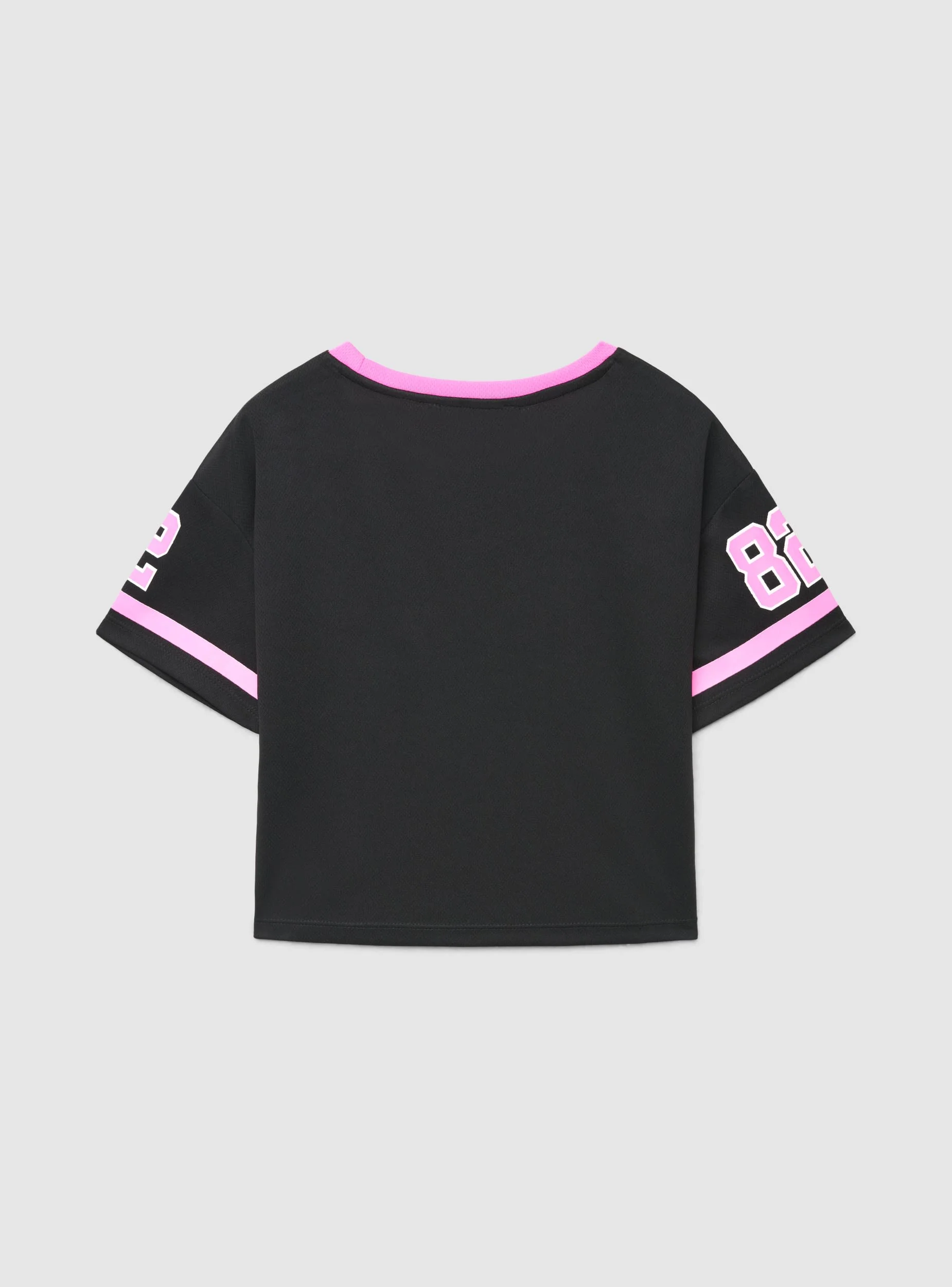 T-shirt con stampa college e profili a contrasto - Image 5