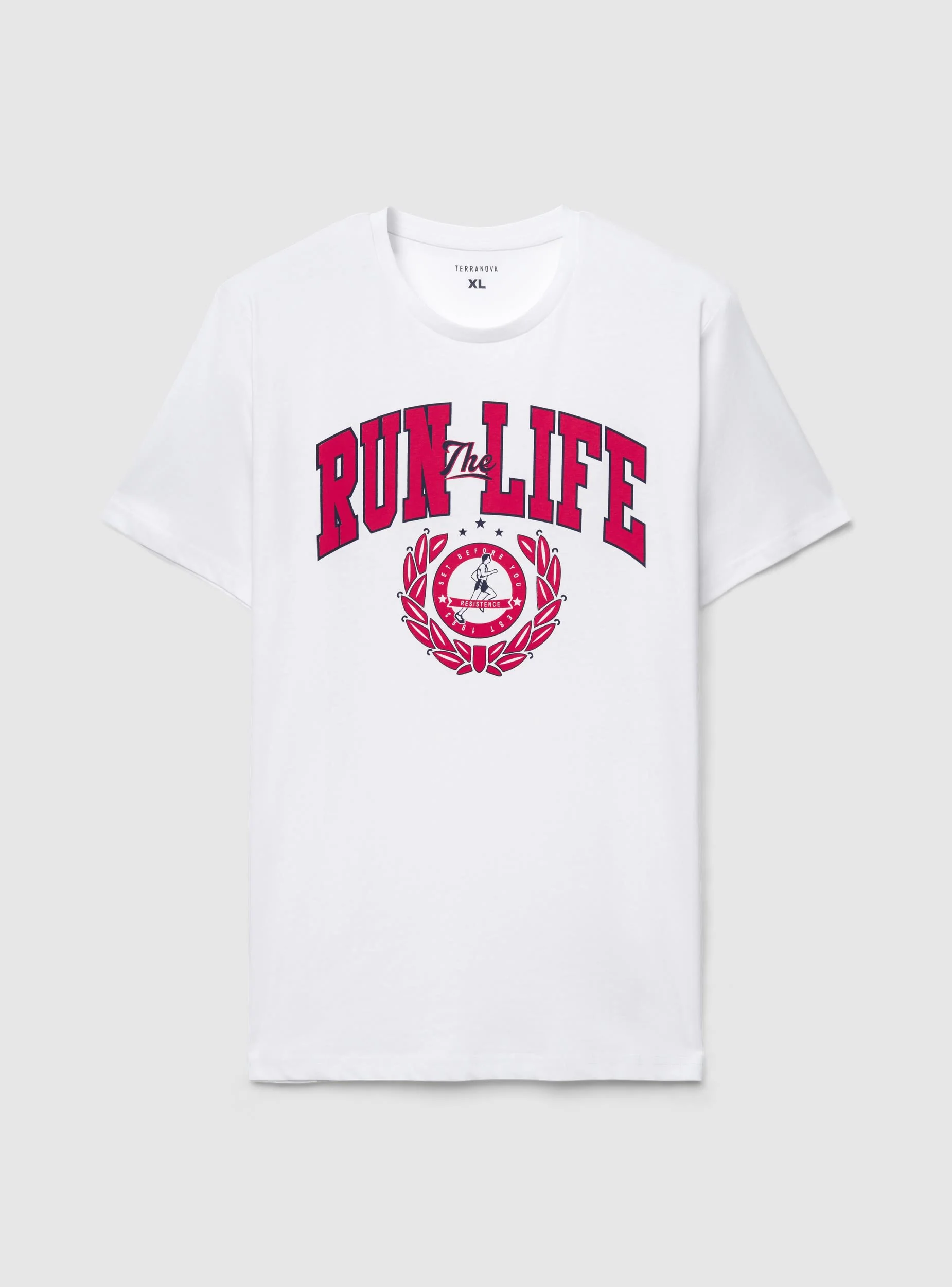 T-shirt con stampa college - Image 7