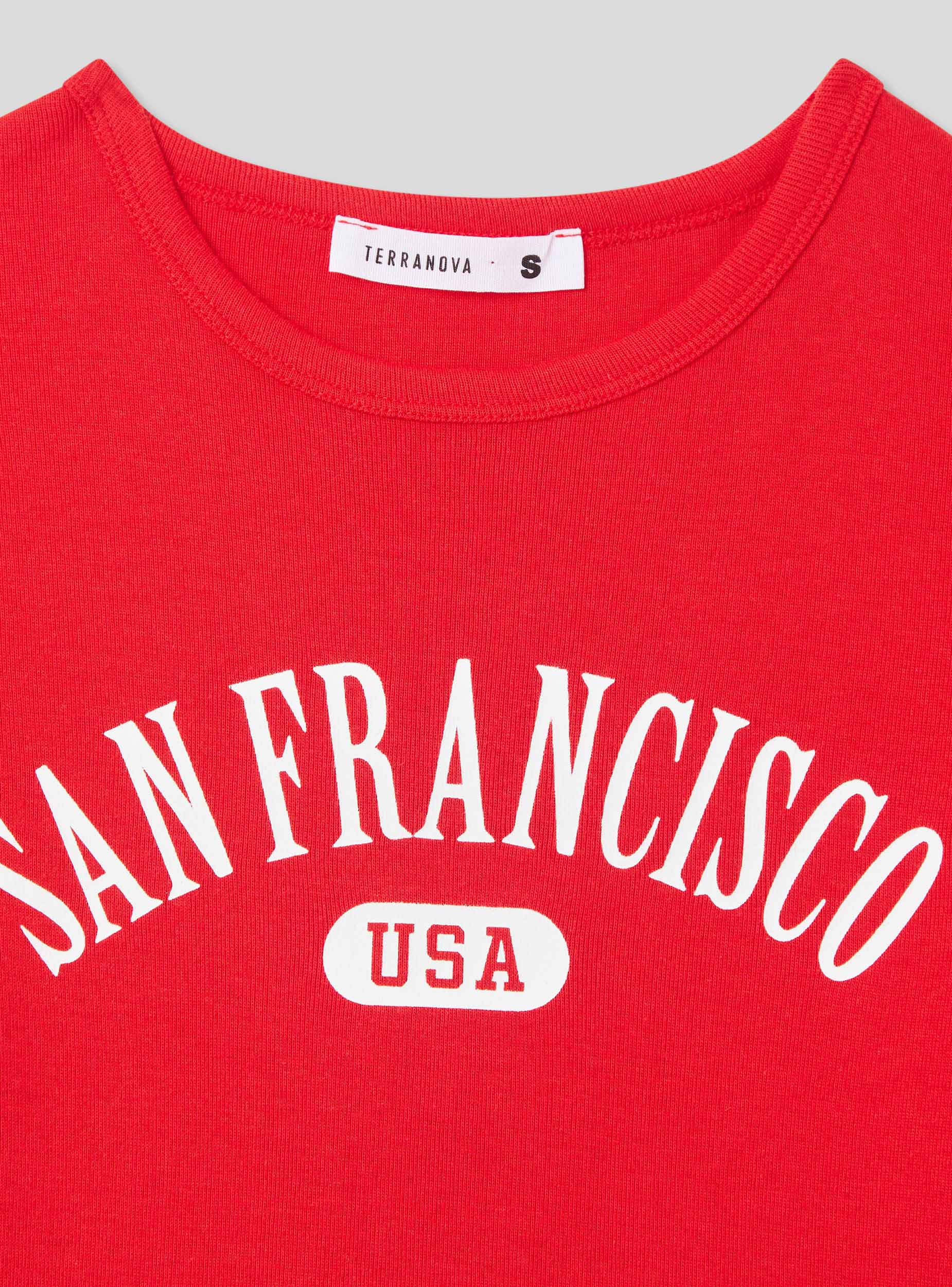T-shirt con stampa college - Image 6